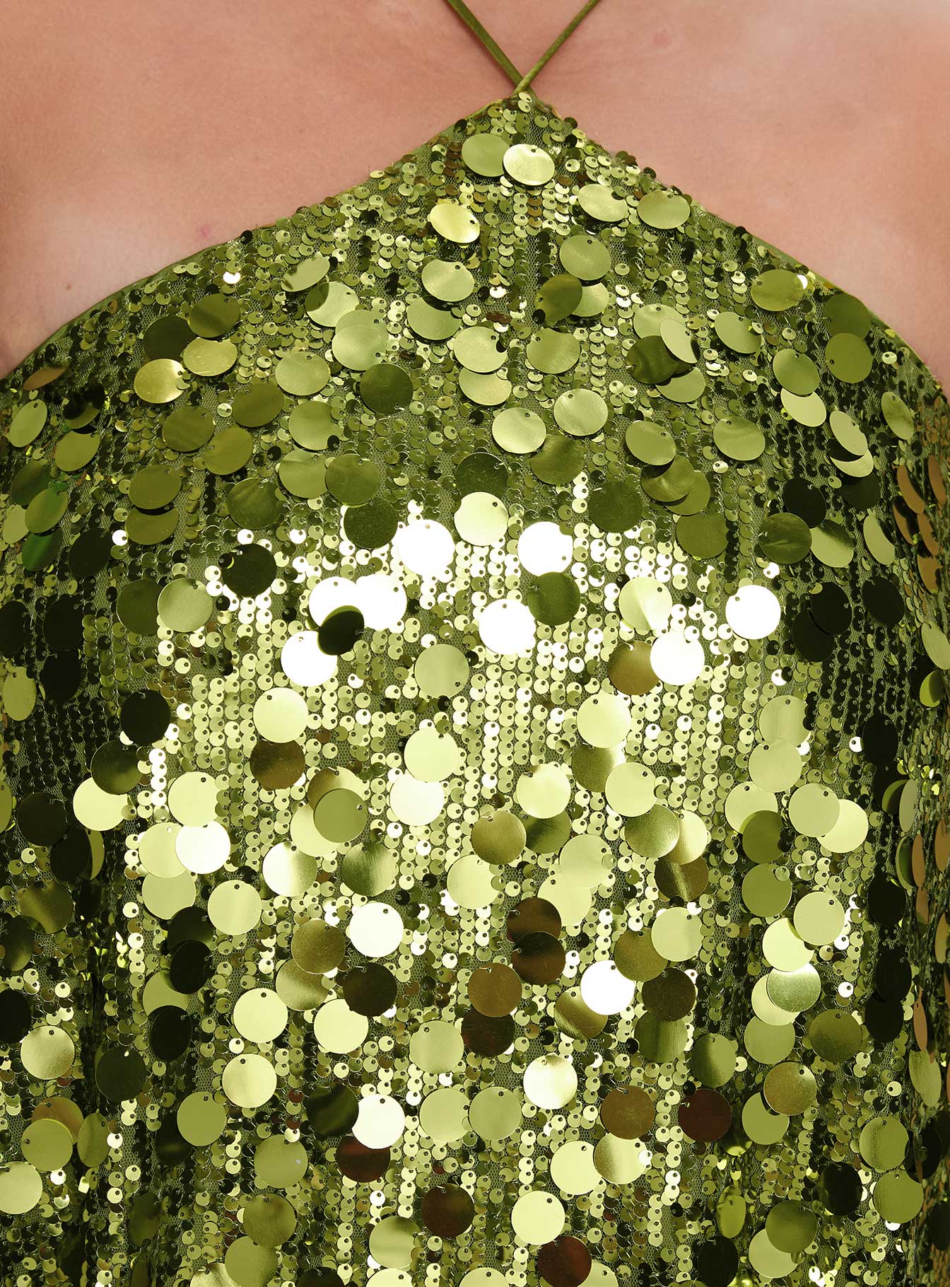 Fluorescents Halter Mini Dress Green Curve - Image 6
