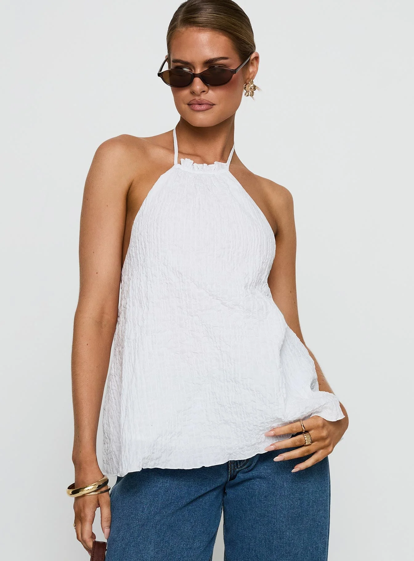 Flutter Halter Top White - Image 2
