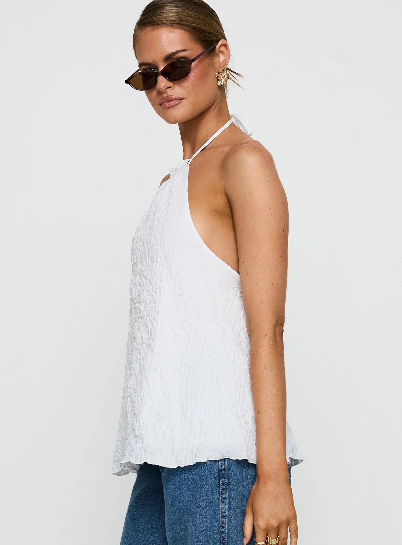 Flutter Halter Top White - Image 4