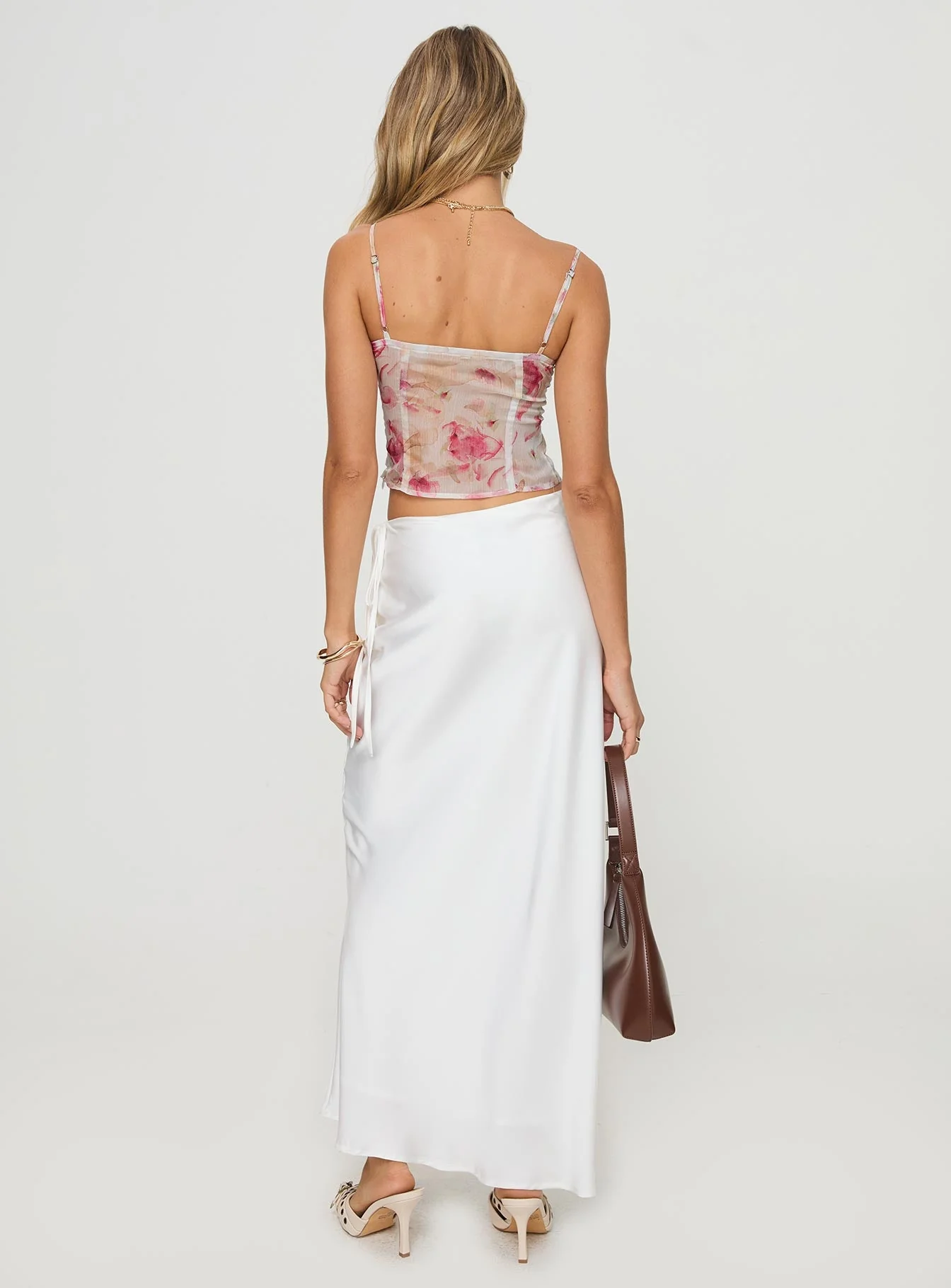 Fluttering Maxi Skirt White - Image 5
