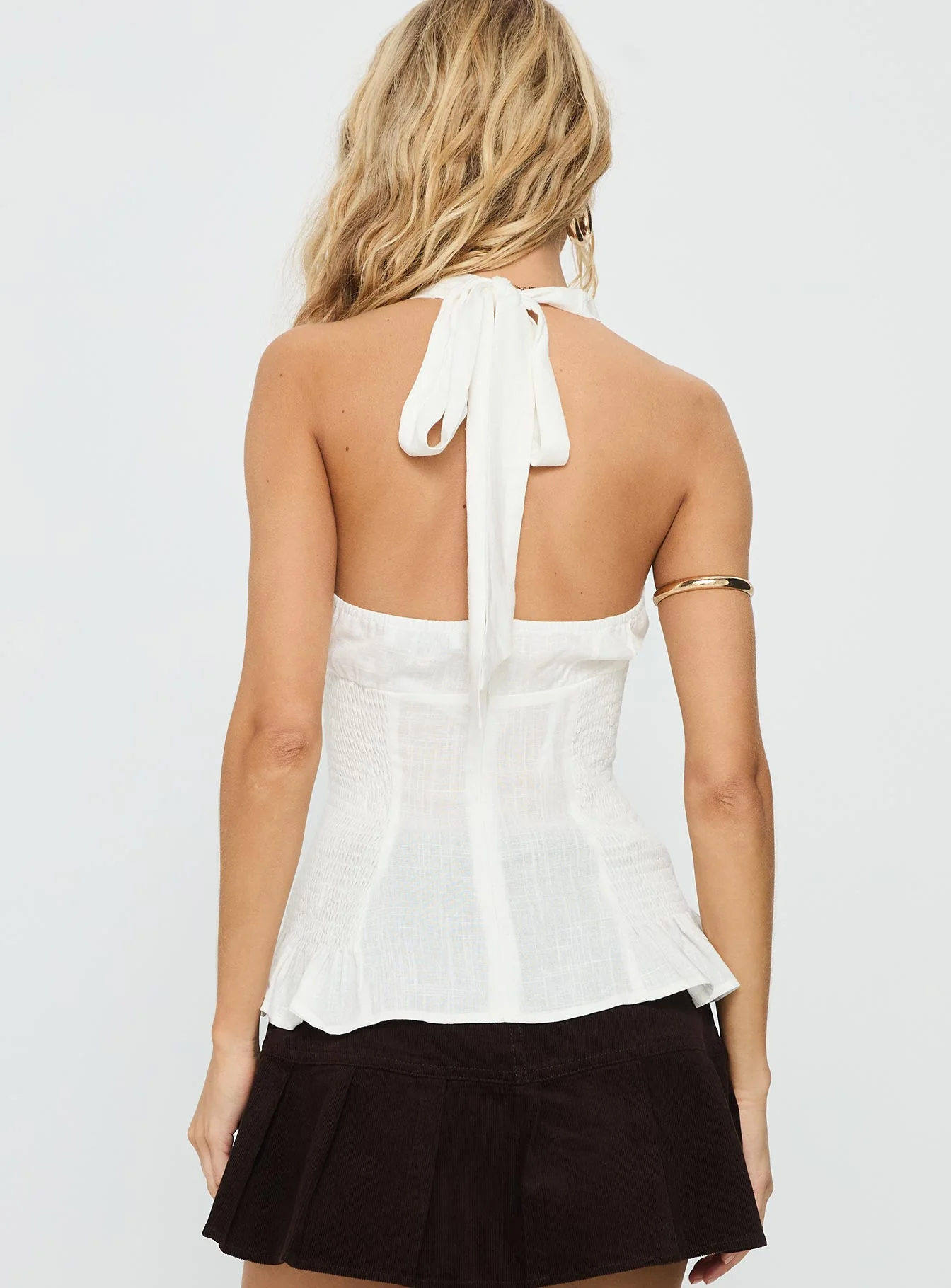 Follow Through Lace Trim Cami Top White - Image 5