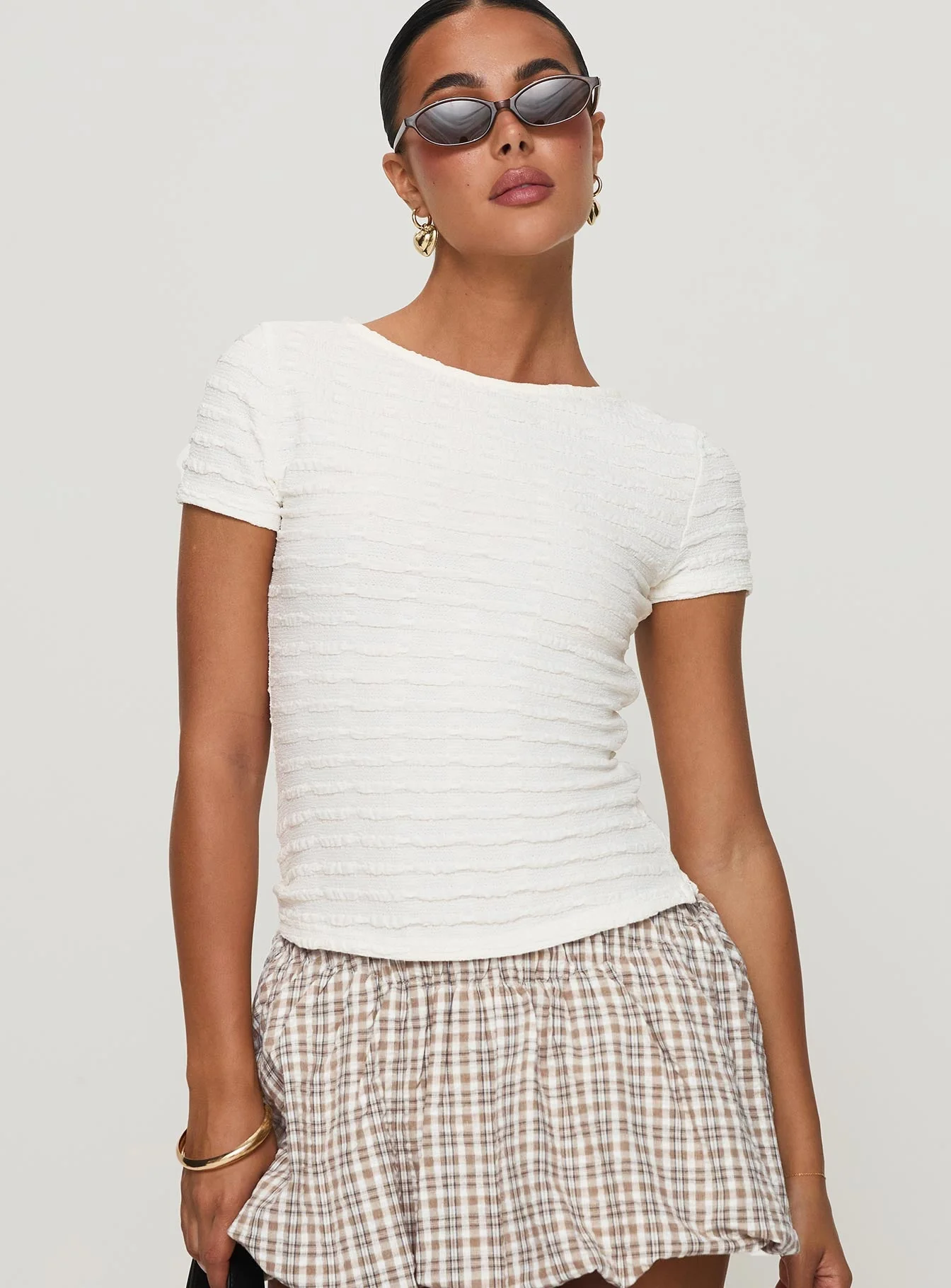 For The Better Textured Top White - Image 2