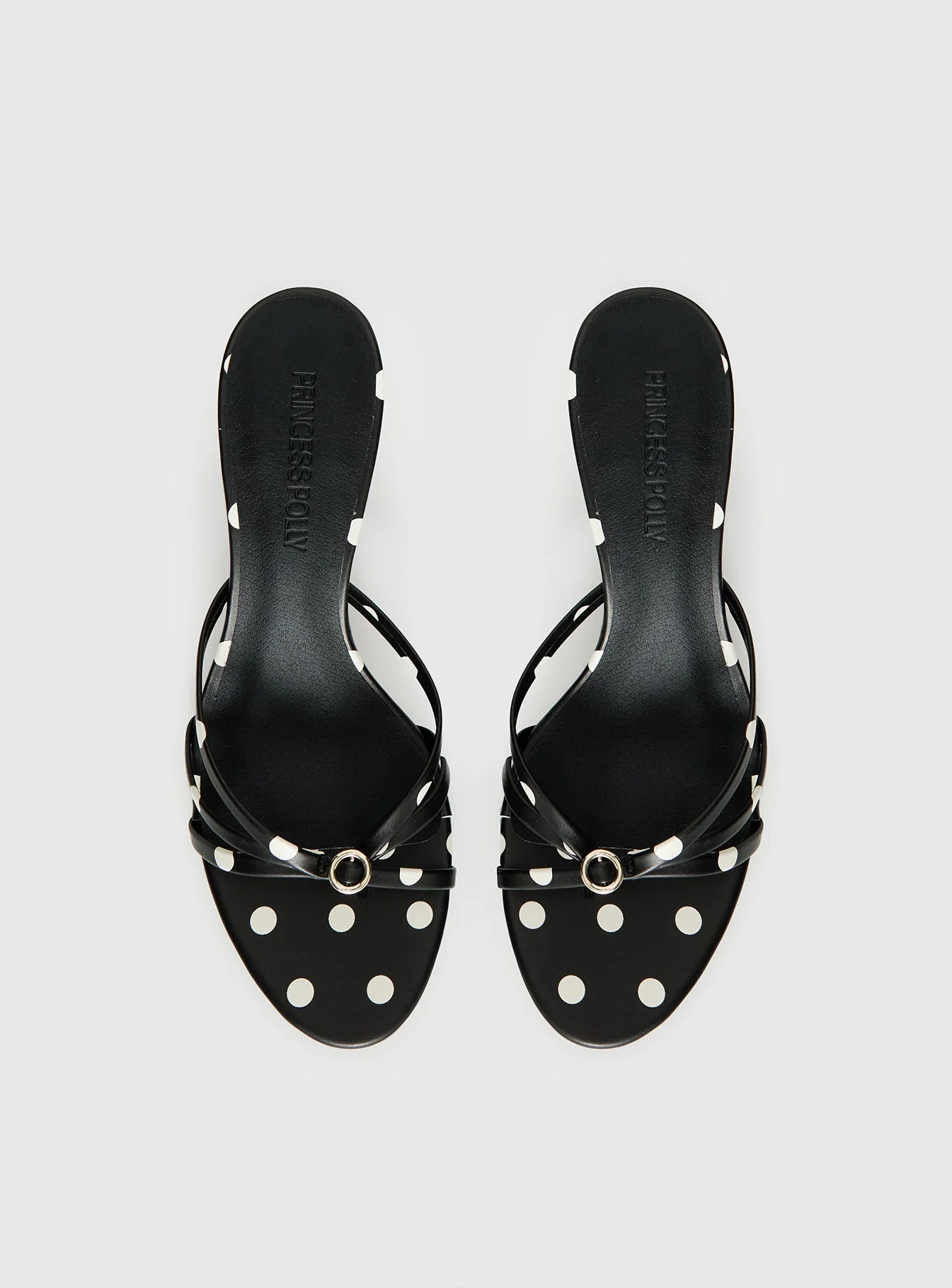 For The Rush Kitten Heels Black Polka - Image 6