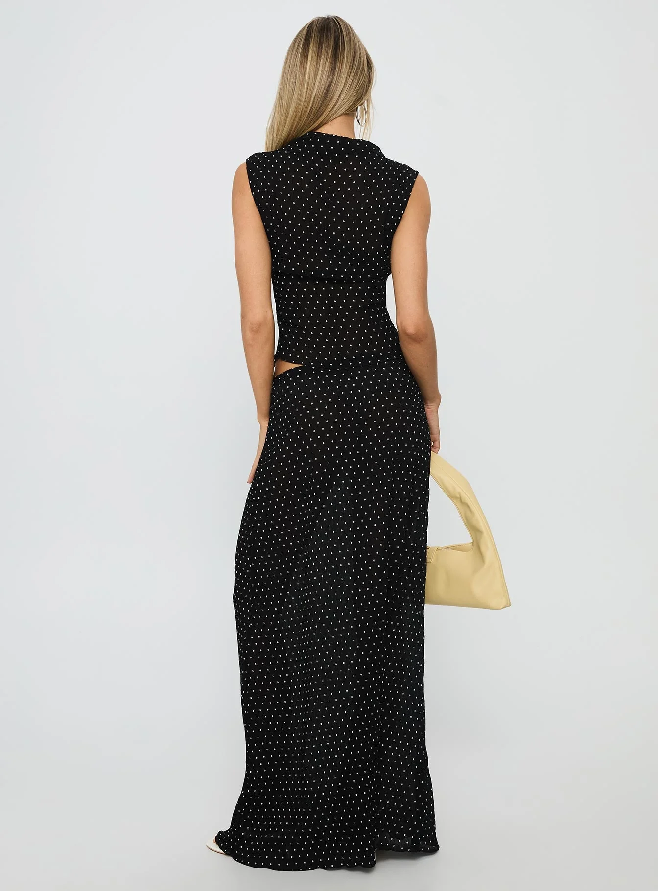 Ford Maxi Skirt Onyx Polka Dot - Image 6