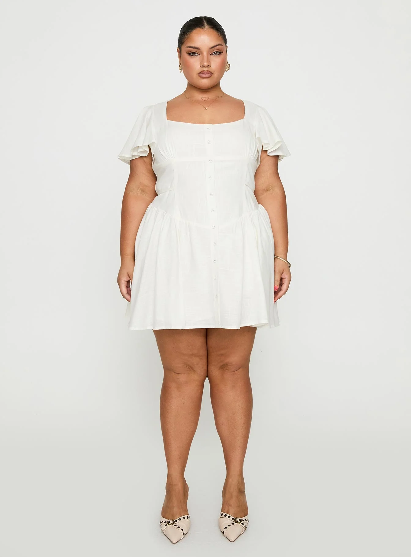 Forever More Mini Dress White Curve - Image 7