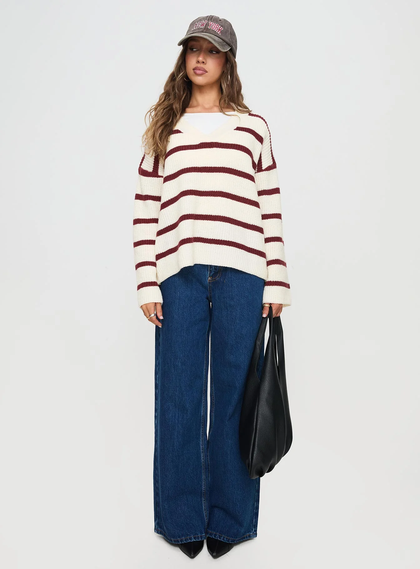 Forte Knit Sweater Red / Cream - Image 3