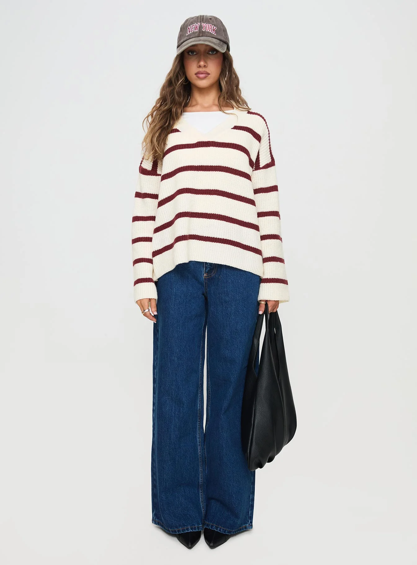 Forte Knit Sweater Red / Cream - Image 7