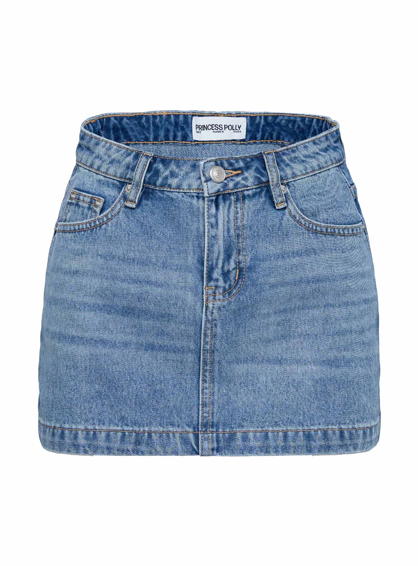 Fossils Denim Mini Skirt Blue - Image 5