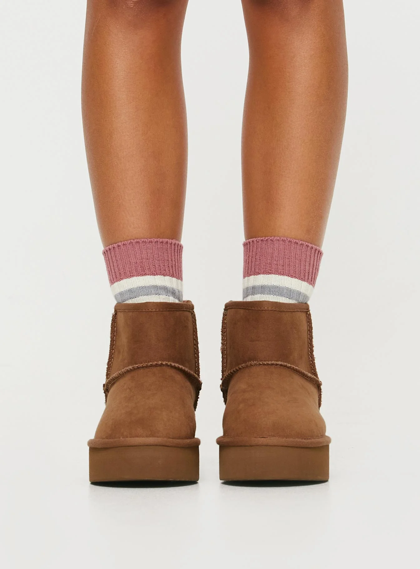 Franz Shearling Boots Dark Brown - Image 2