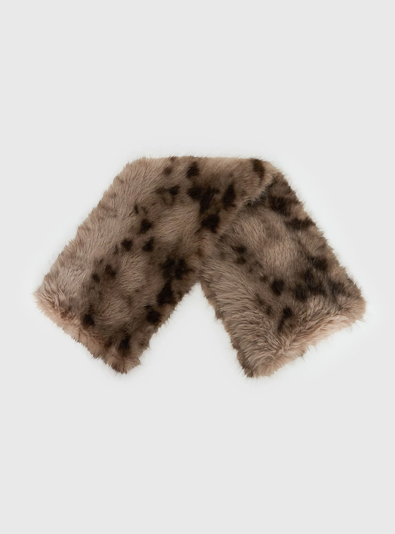 Freeze Fluffy Scarf Brown - Image 2