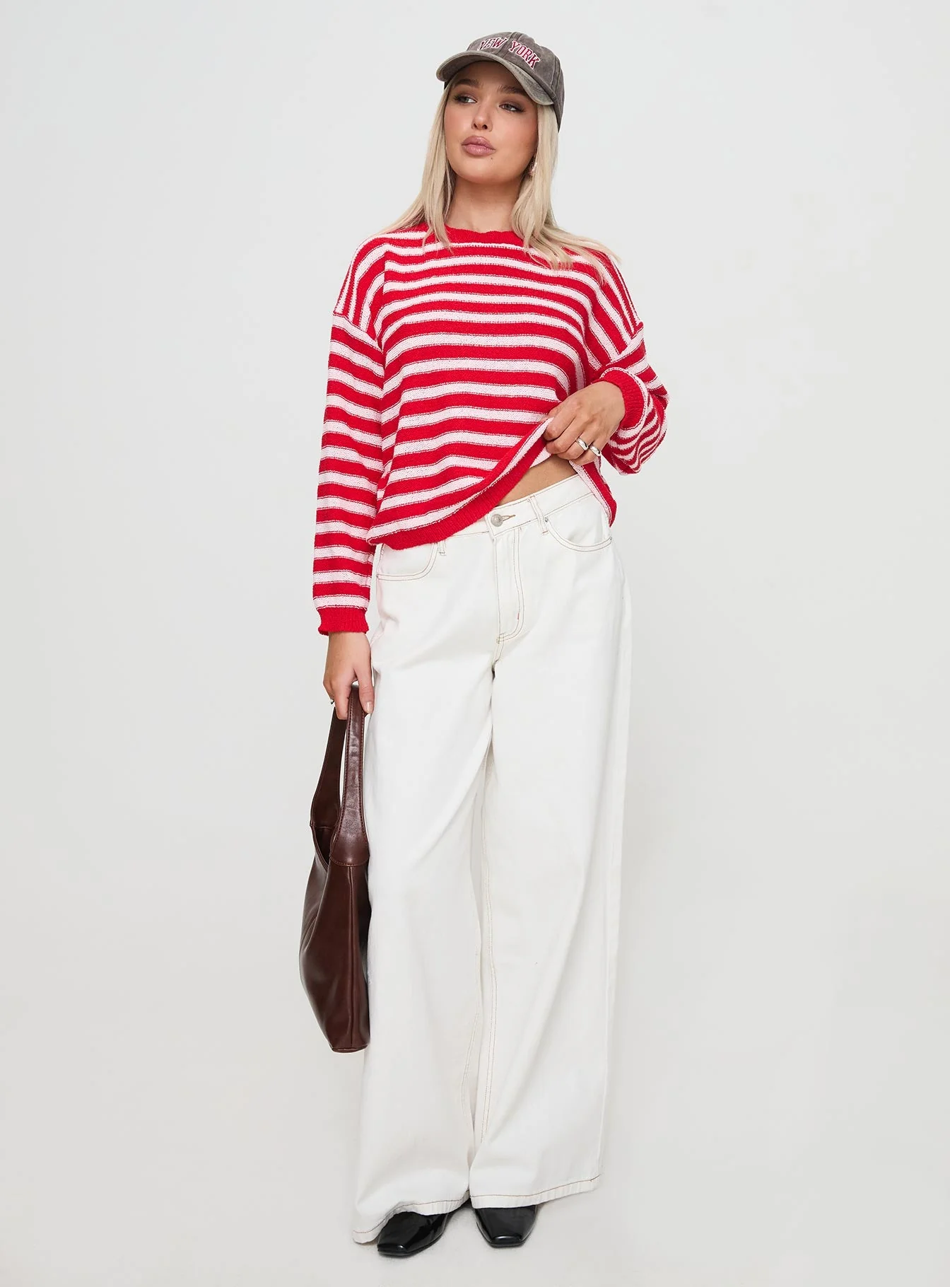 Freeze Knit Sweater Red - Image 2