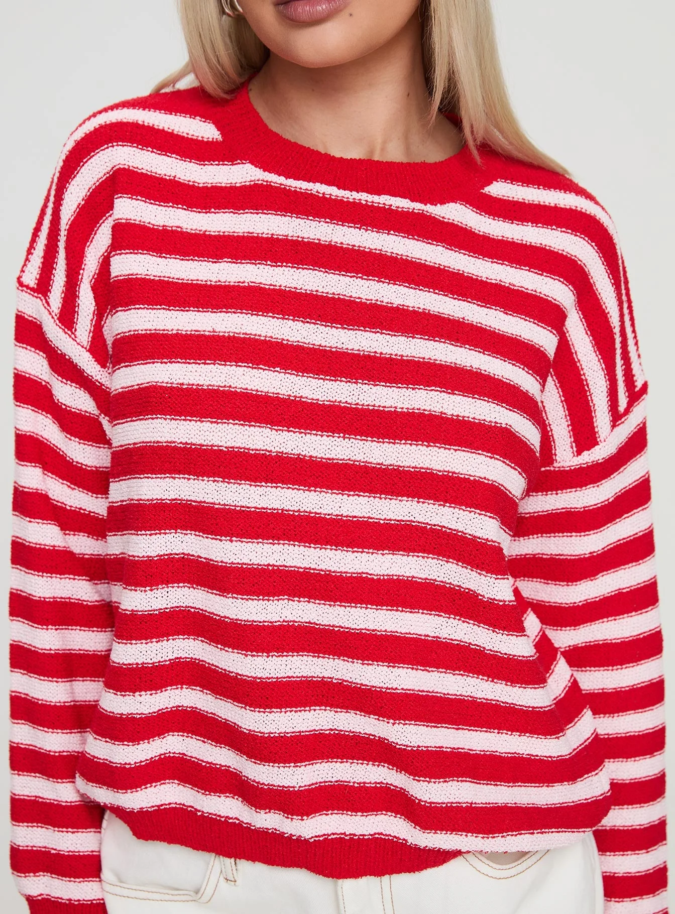 Freeze Knit Sweater Red - Image 5