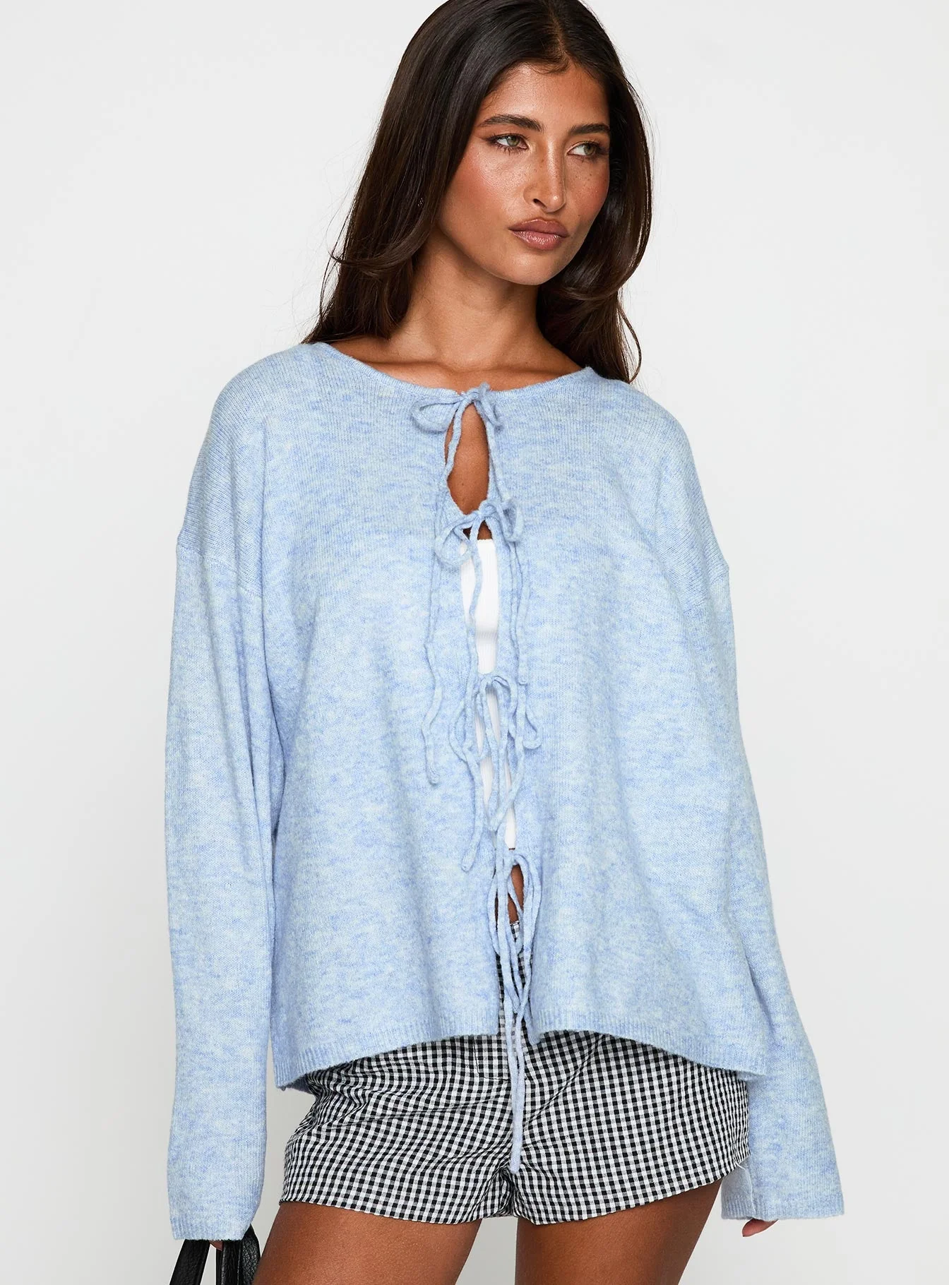 Frosty Knit Cardigan Blue - Image 2