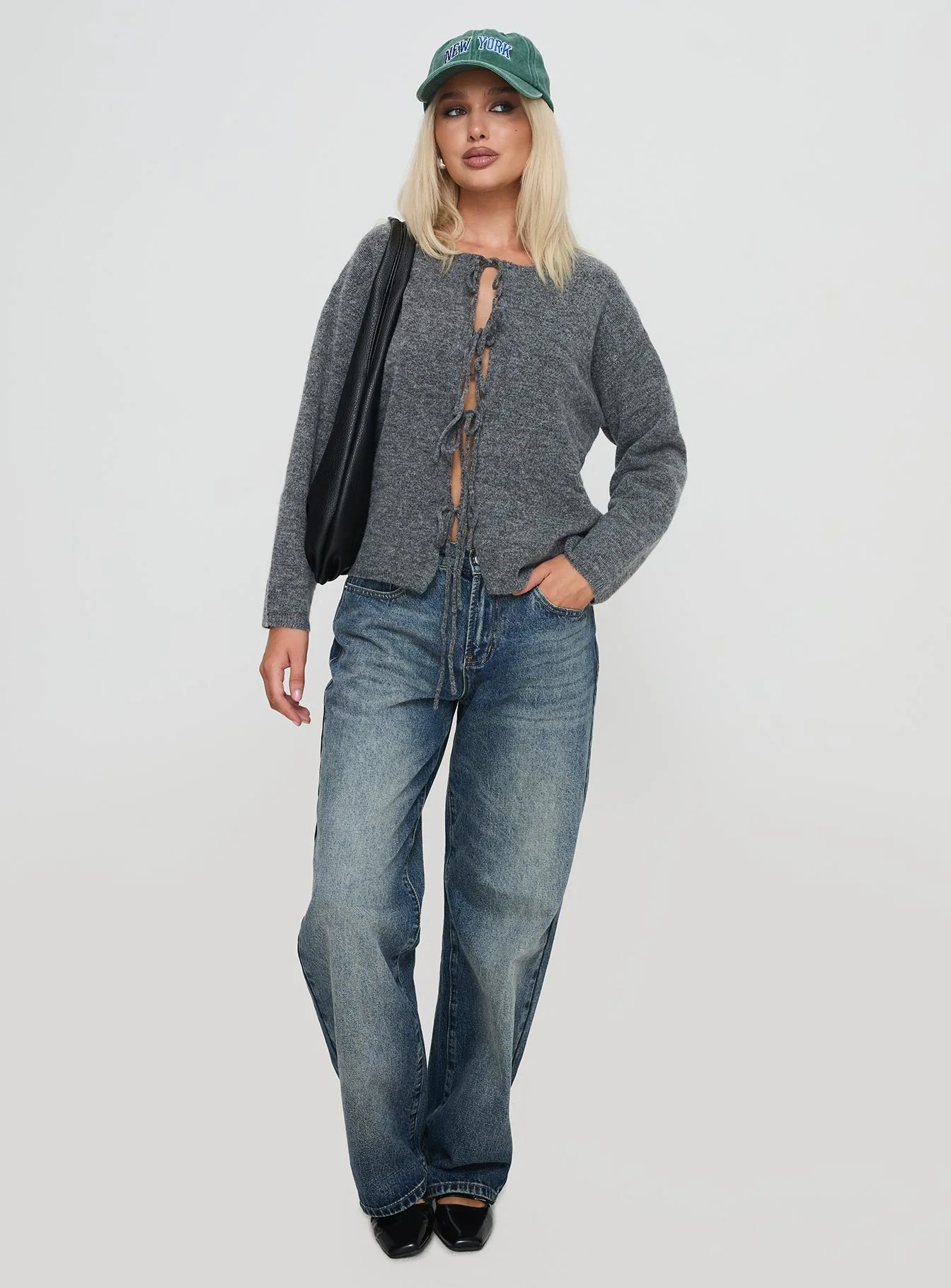 Frosty Knit Cardigan Grey - Image 2