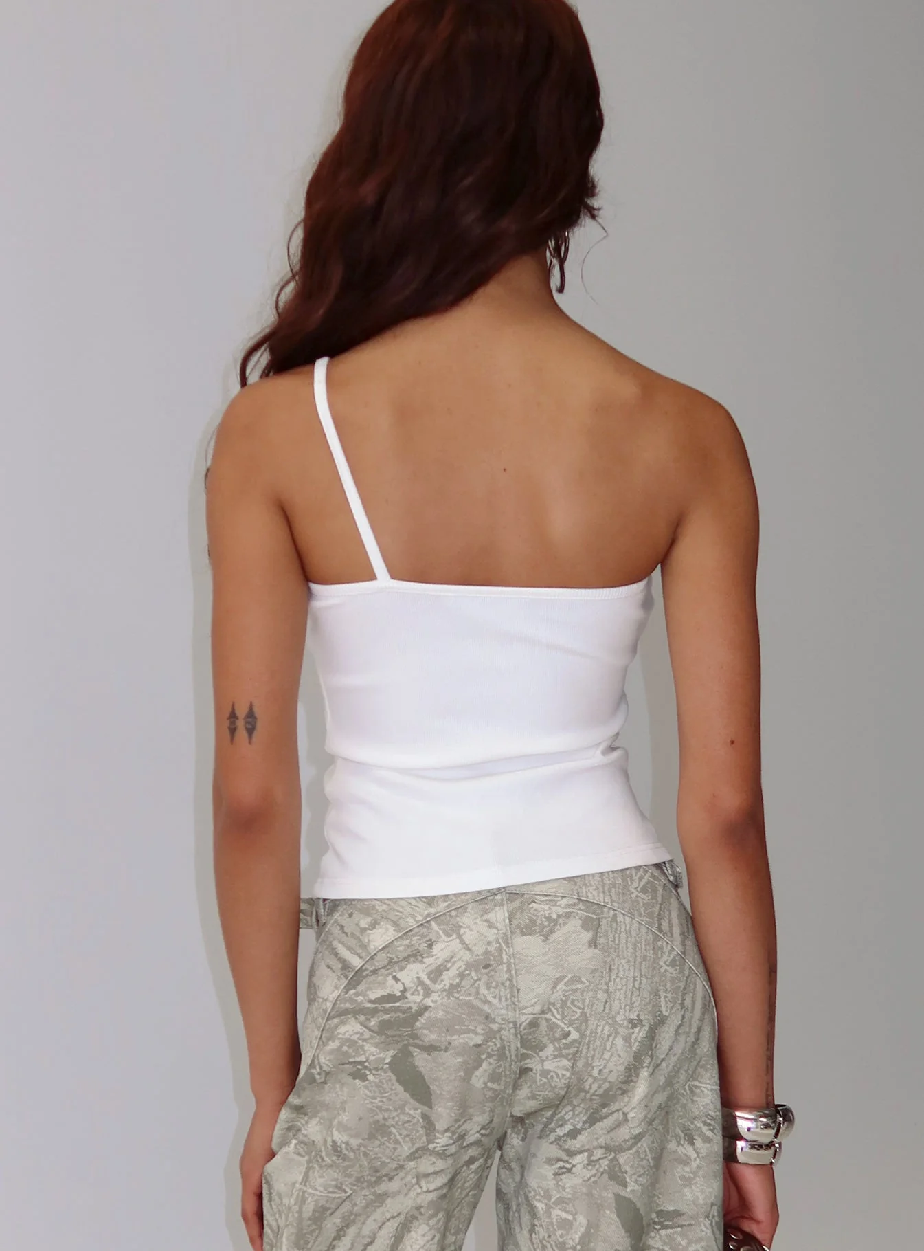 Fryda Buckle Strap Detail Top White - Image 3