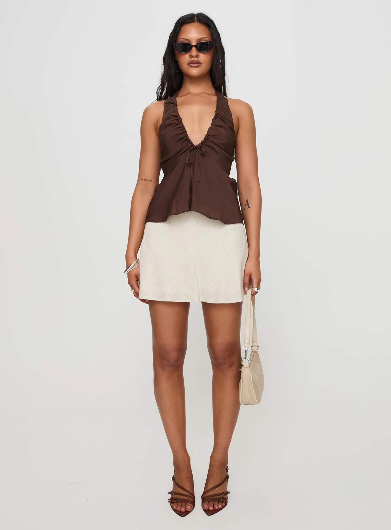 Gadot Halter Top Brown - Image 7