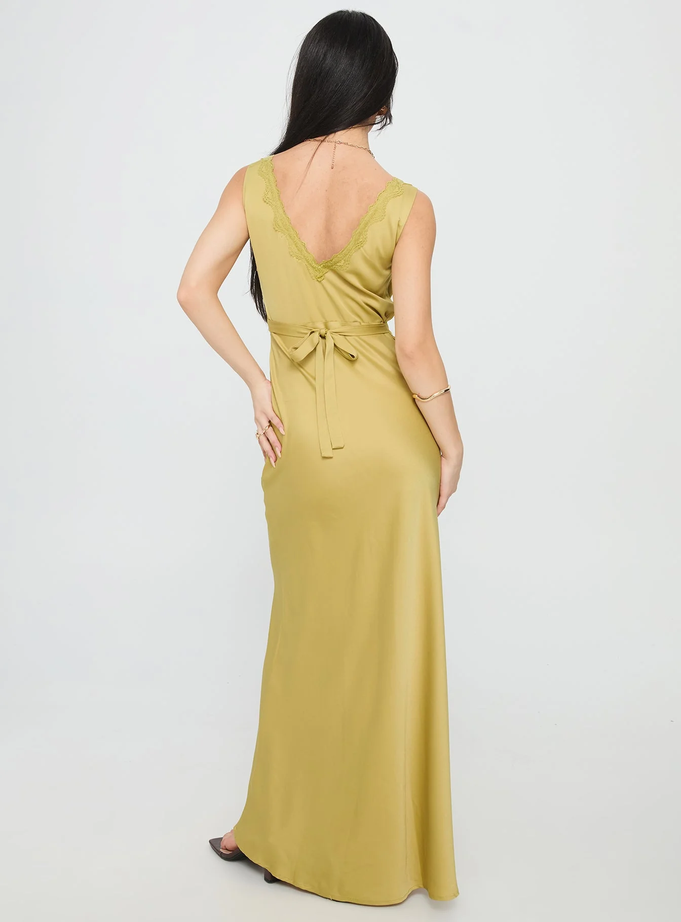 Galloway Maxi Dress Chartreuse - Image 4