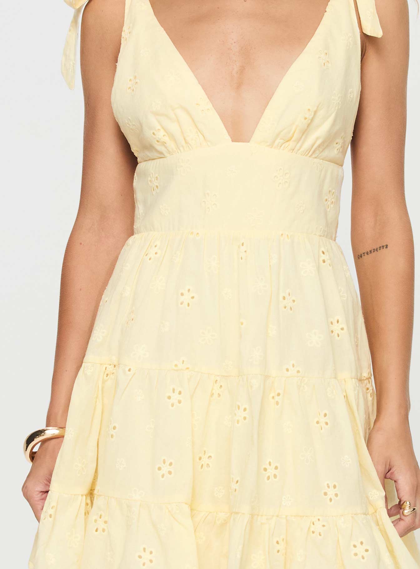 Galvis Mini Dress Lemon - Image 6