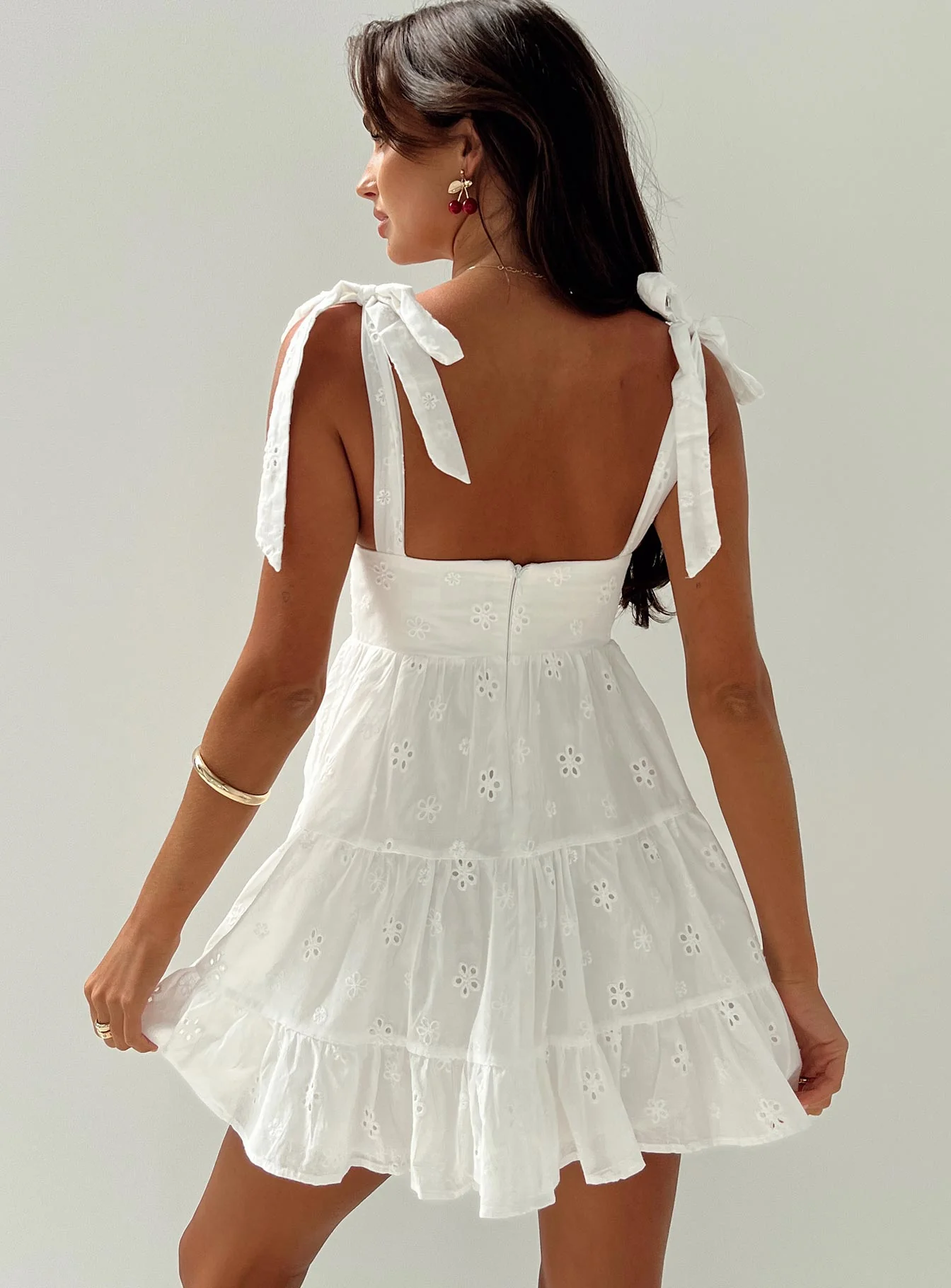 Galvis Mini Dress White - Image 4