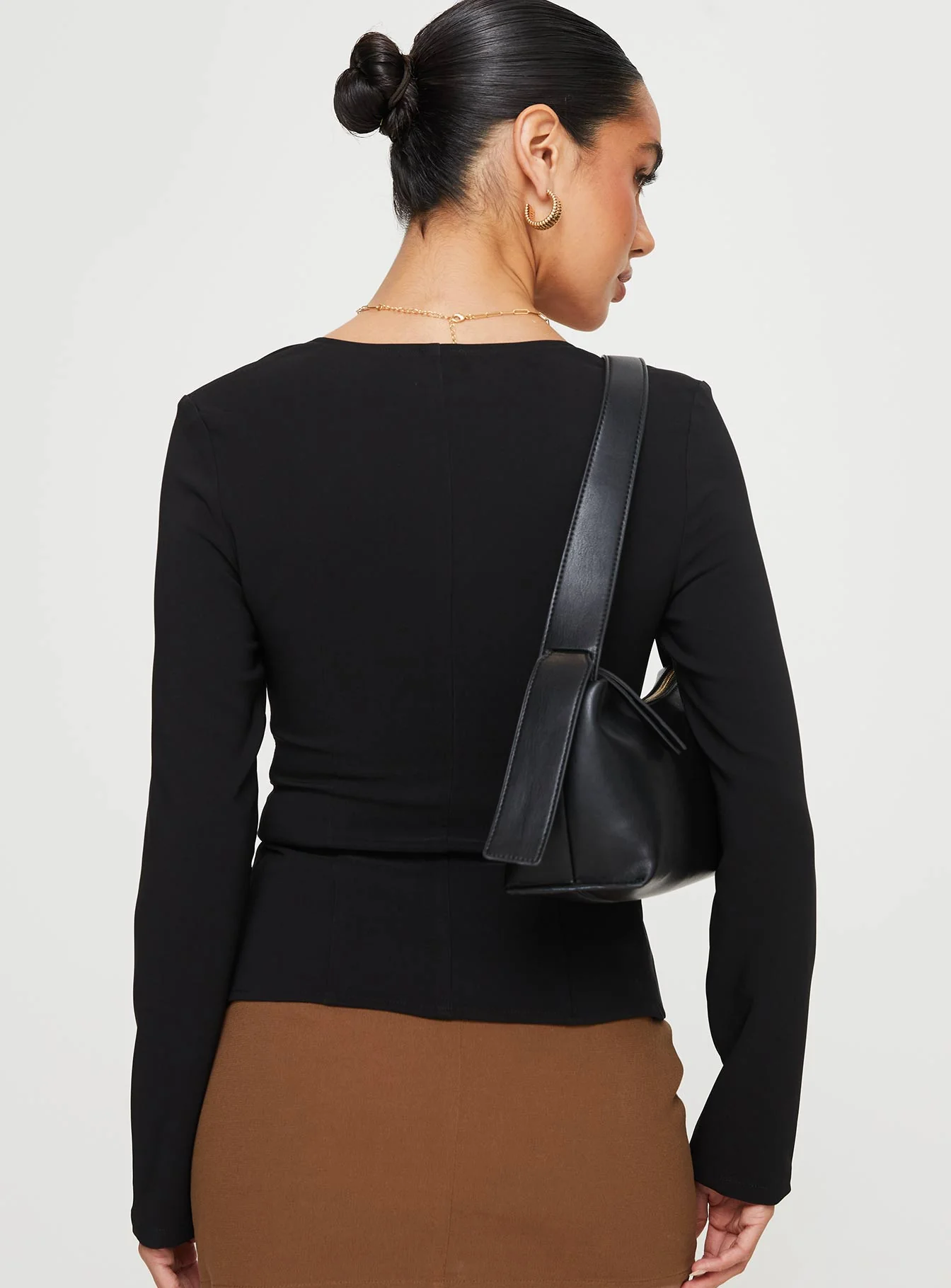 Gaskin Long Sleeve Top Black - Image 4