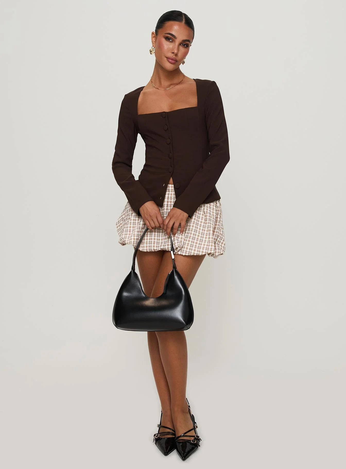 Gaskin Long Sleeve Top Brown - Image 3