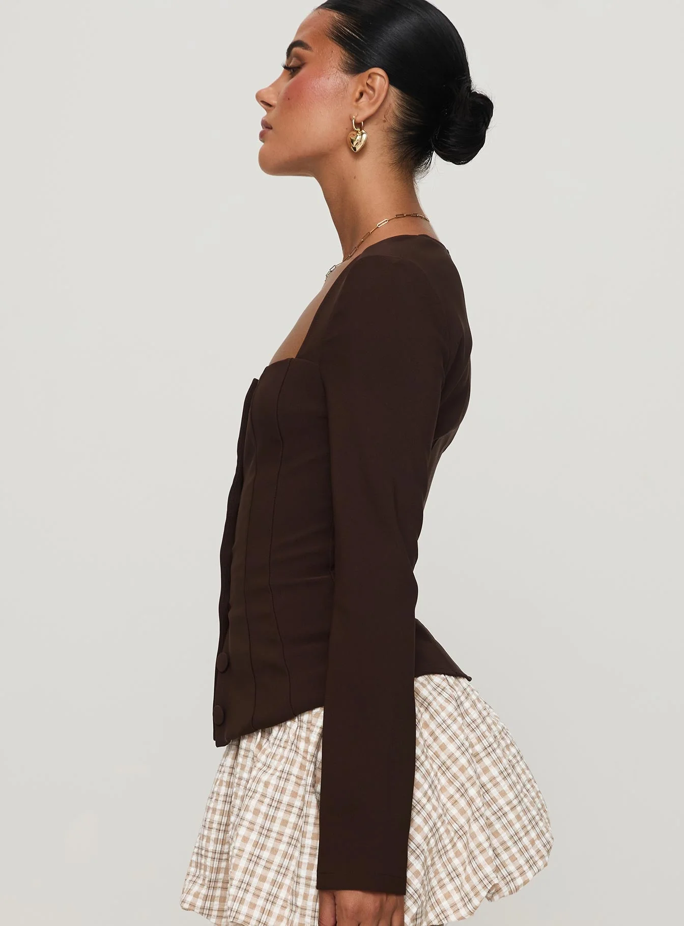 Gaskin Long Sleeve Top Brown - Image 4