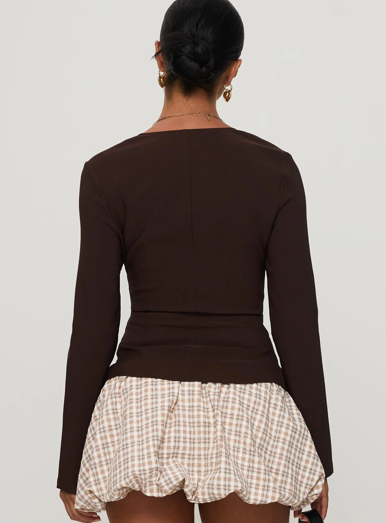 Gaskin Long Sleeve Top Brown - Image 5