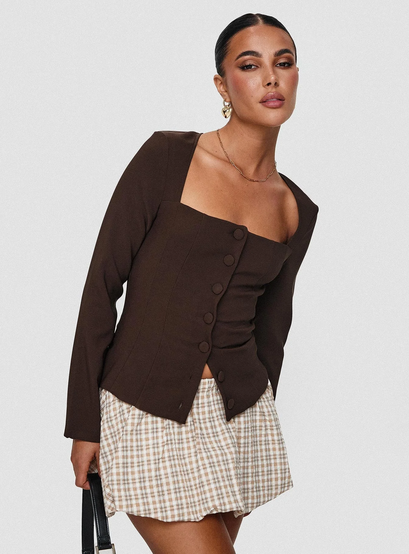 Gaskin Long Sleeve Top Brown - Image 8