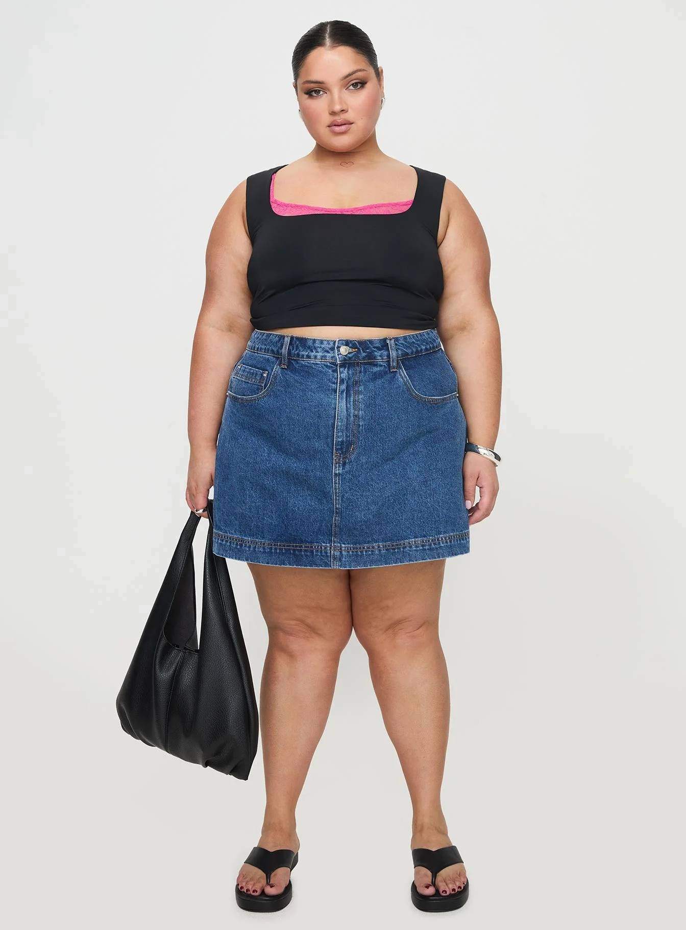 Gazelle Denim Skort Mid Wash Curve - Image 7