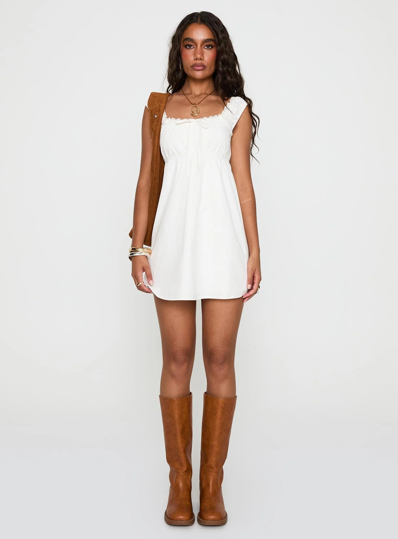 Gentle Love Mini Dress White - Image 7