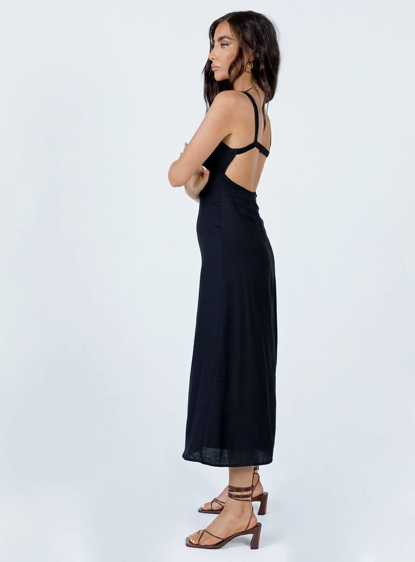 Georgia Midi Dress Black - Image 4
