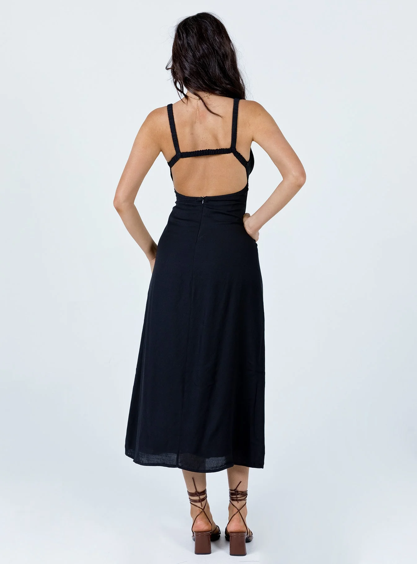 Georgia Midi Dress Black - Image 5