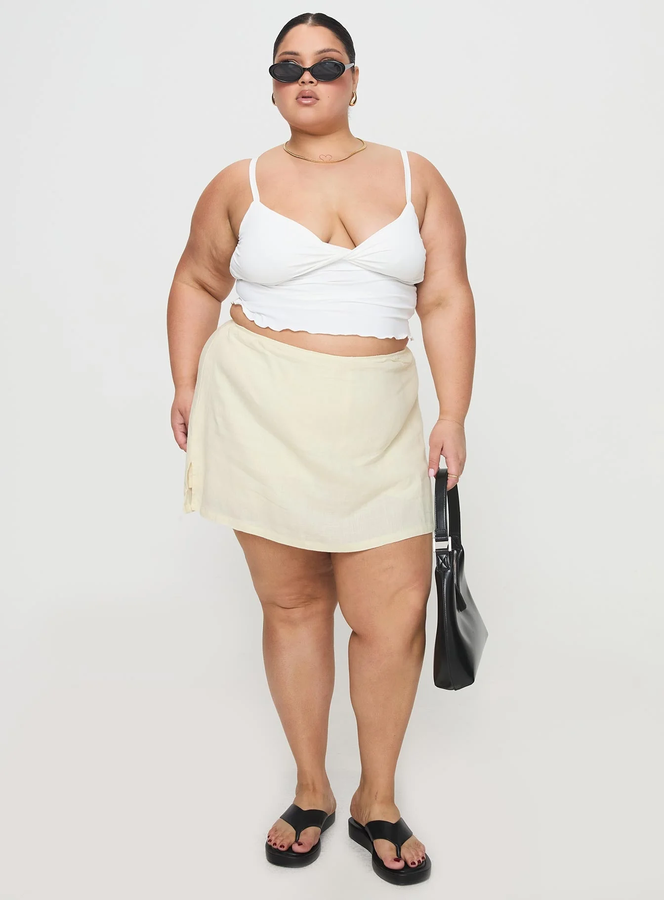 Gigi Skort Linen Cream Curve - Image 3