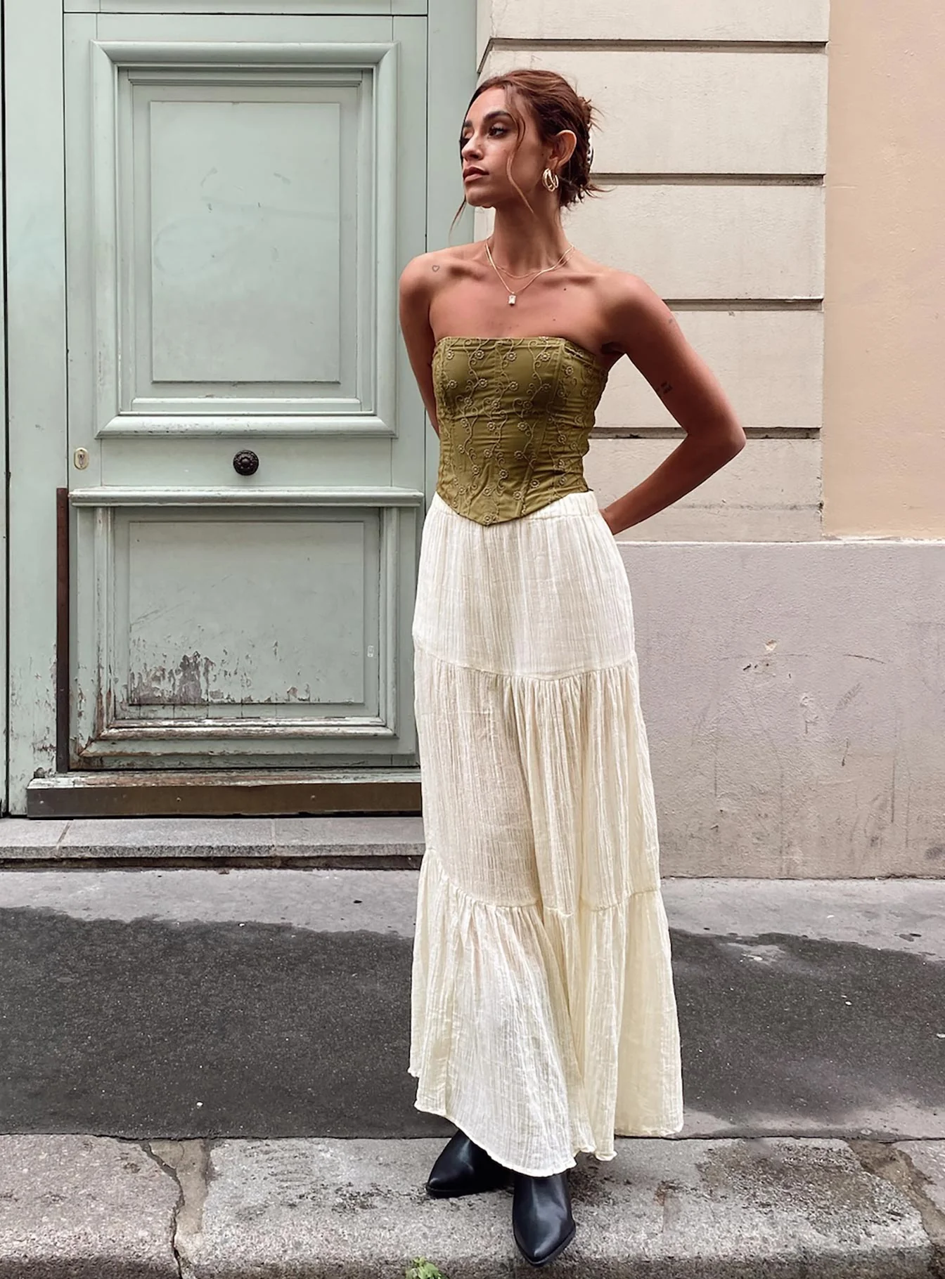 Gilchrist Low Rise Maxi Skirt Ivory Low impact - Image 7