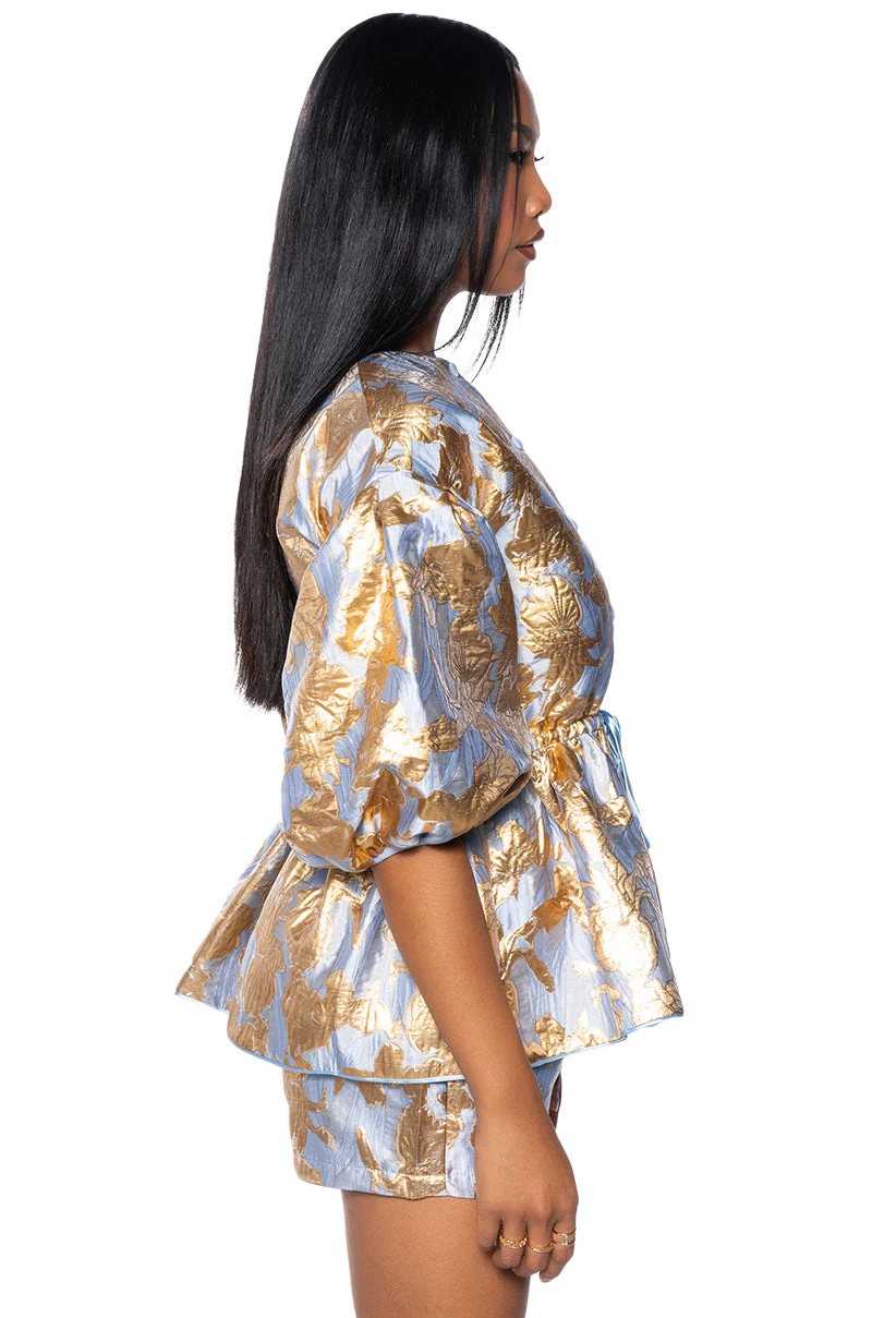 GILDED ROSES BROCADE BLOUSE - Image 4