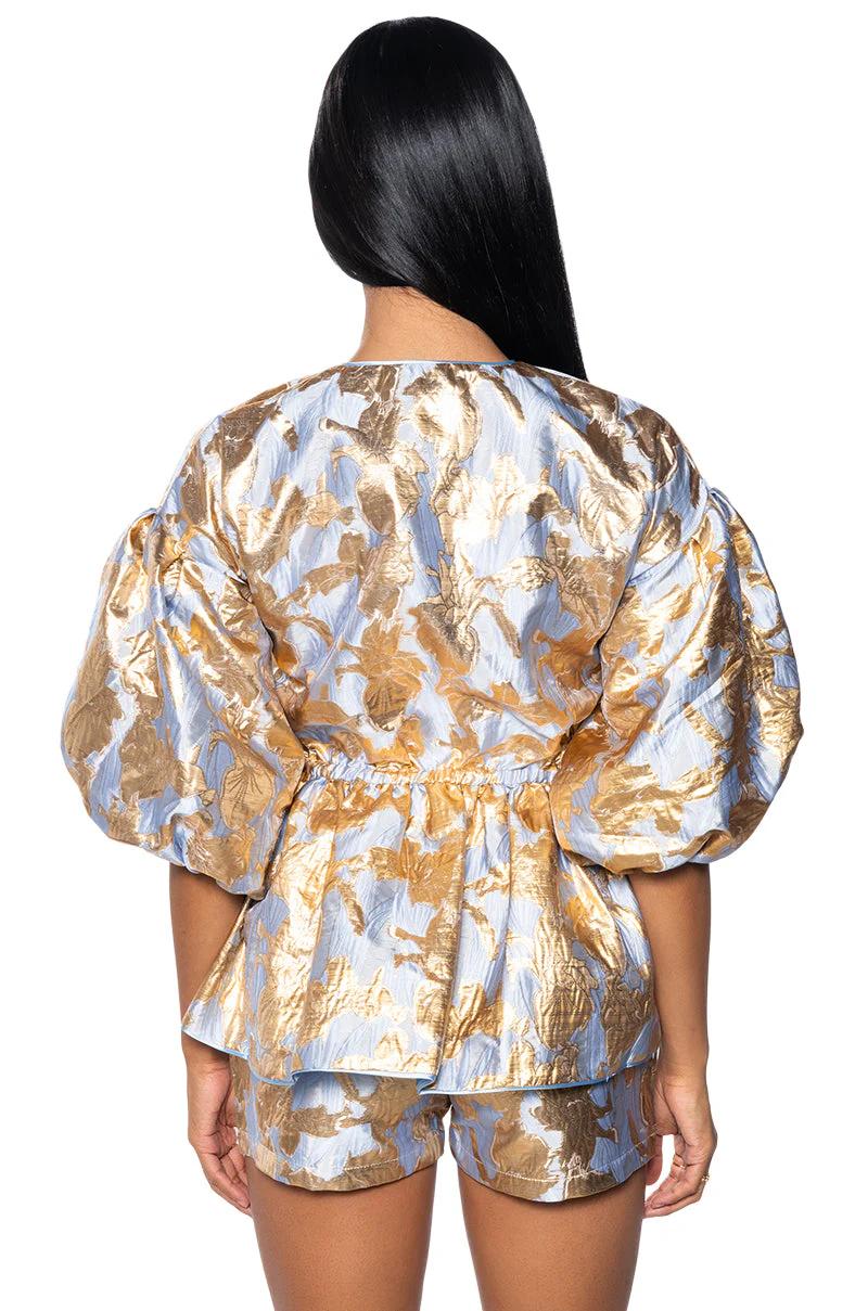 GILDED ROSES BROCADE BLOUSE - Image 5