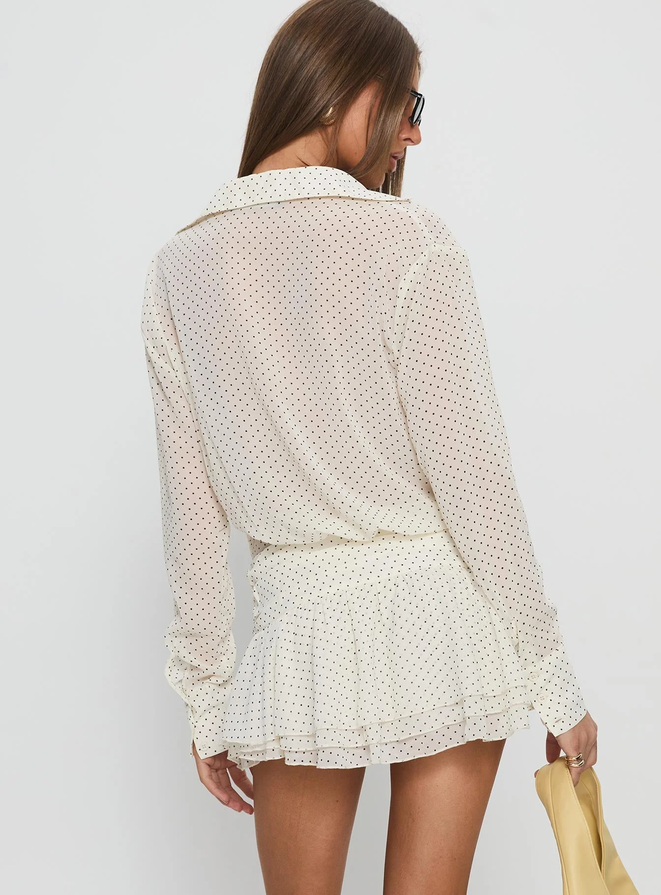 Girls Girls Girls Long Sleeve Mini Dress Porcelain Polka - Image 6