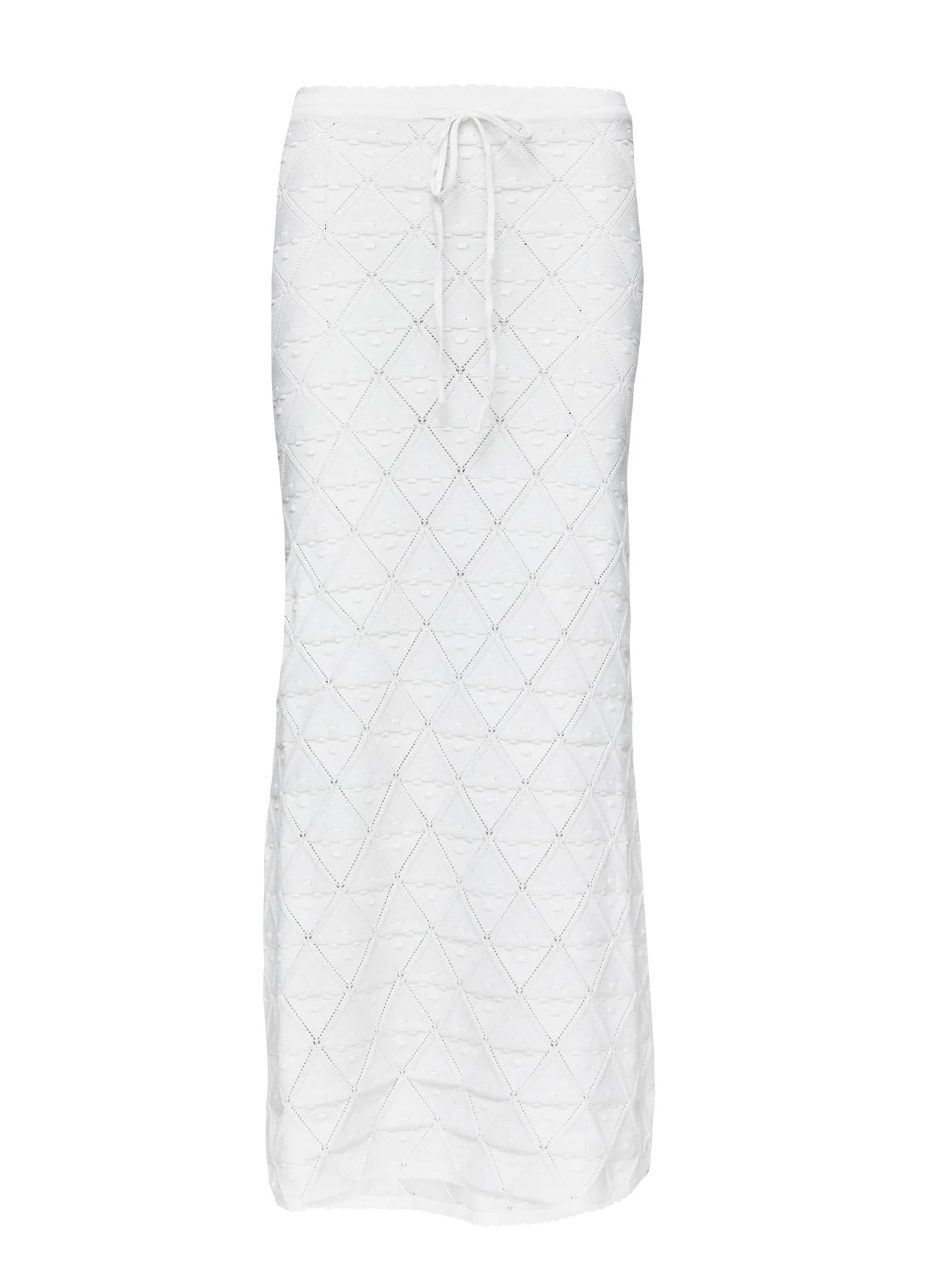 Giulia Knit Maxi Skirt White - Image 5