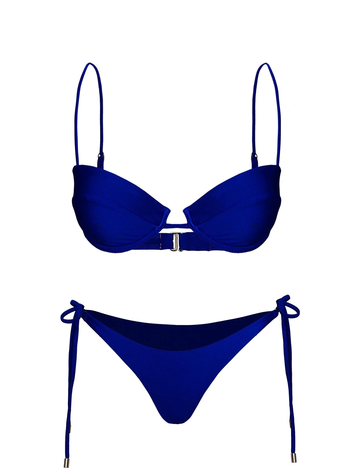 Glora Tie Side Bikini Bottoms Blue - Image 6