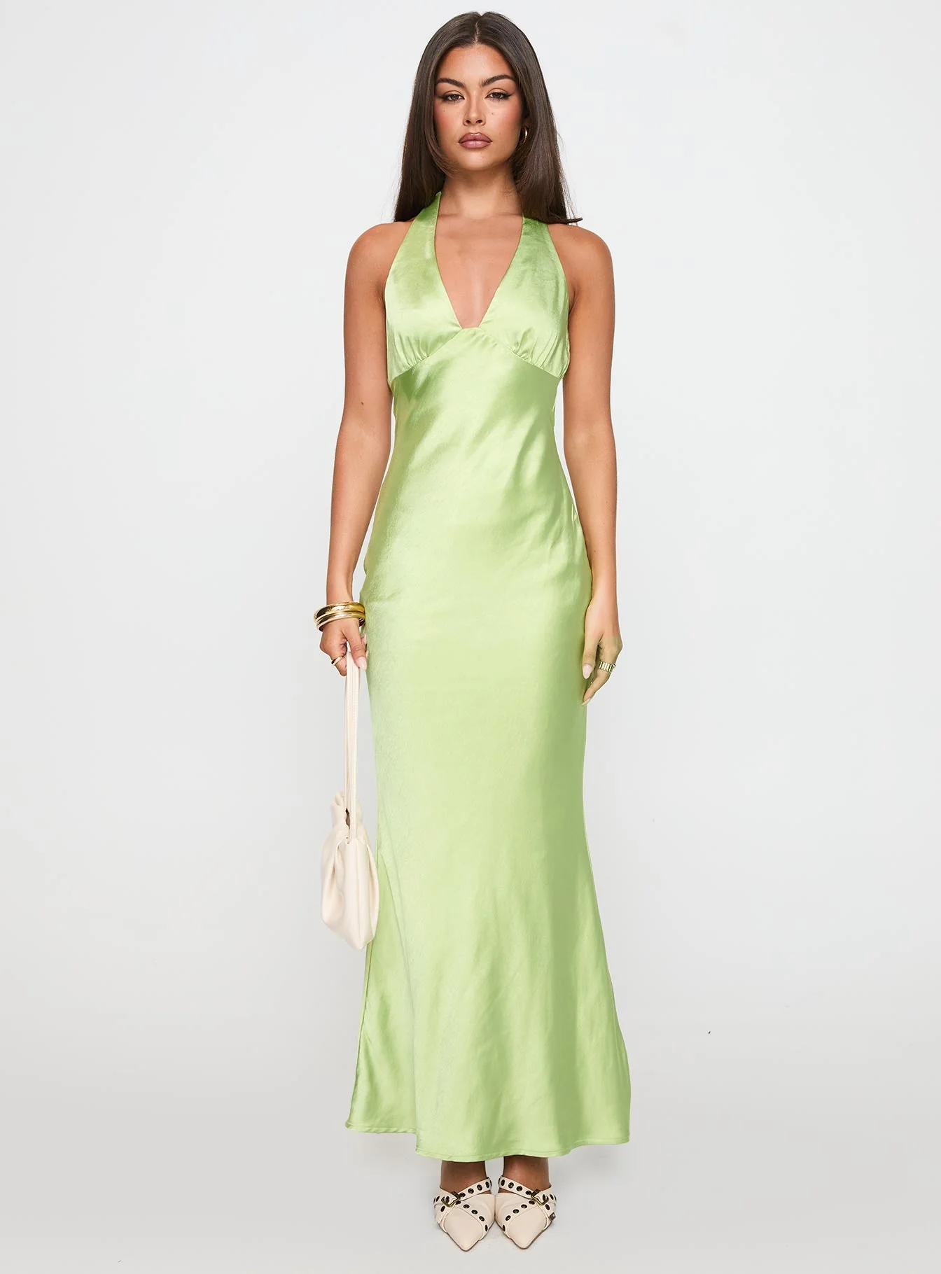 Gloriana Halter Maxi Dress Green - Image 7