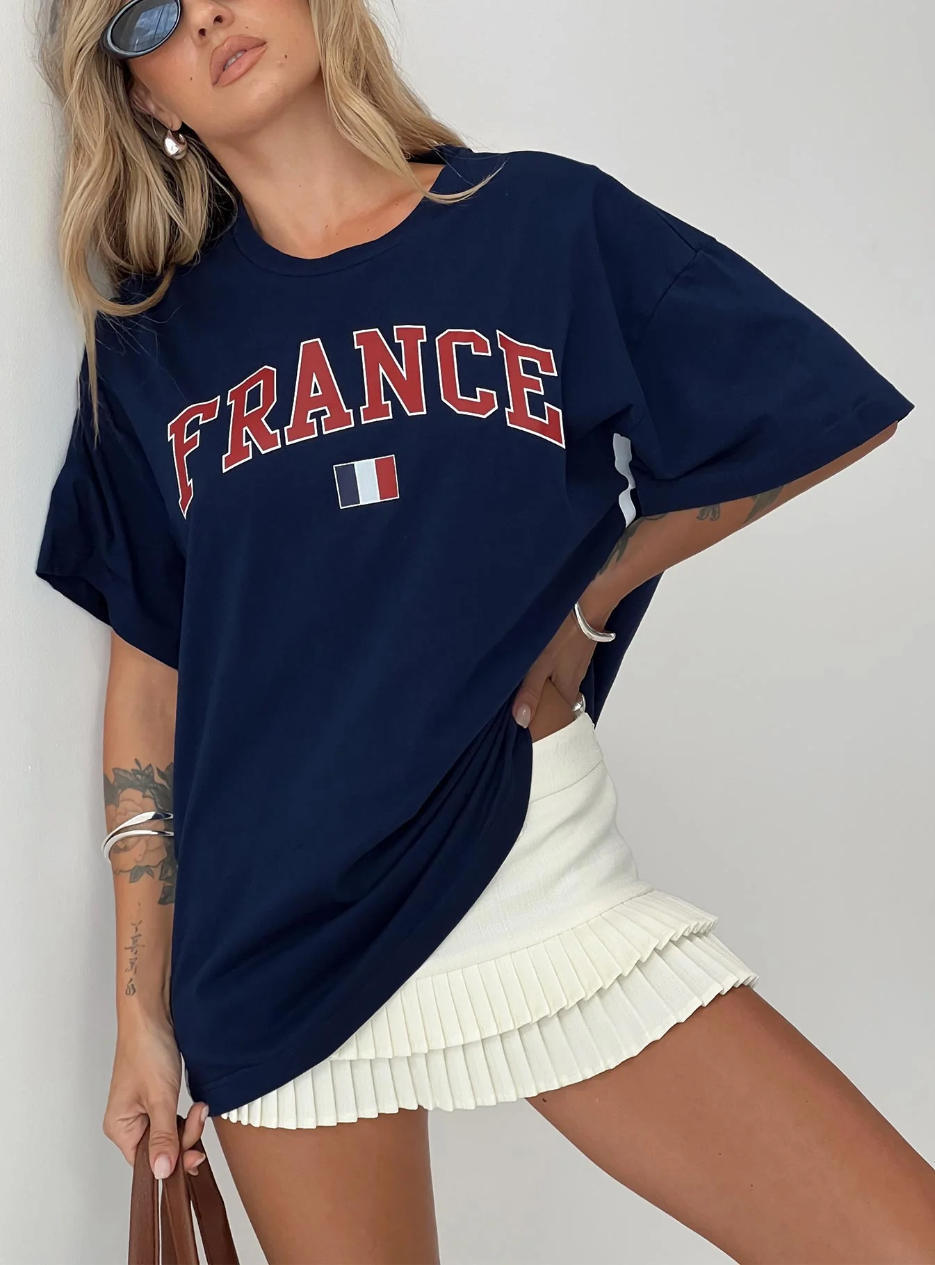 Goal France Oversized Tee Blue - Image 8