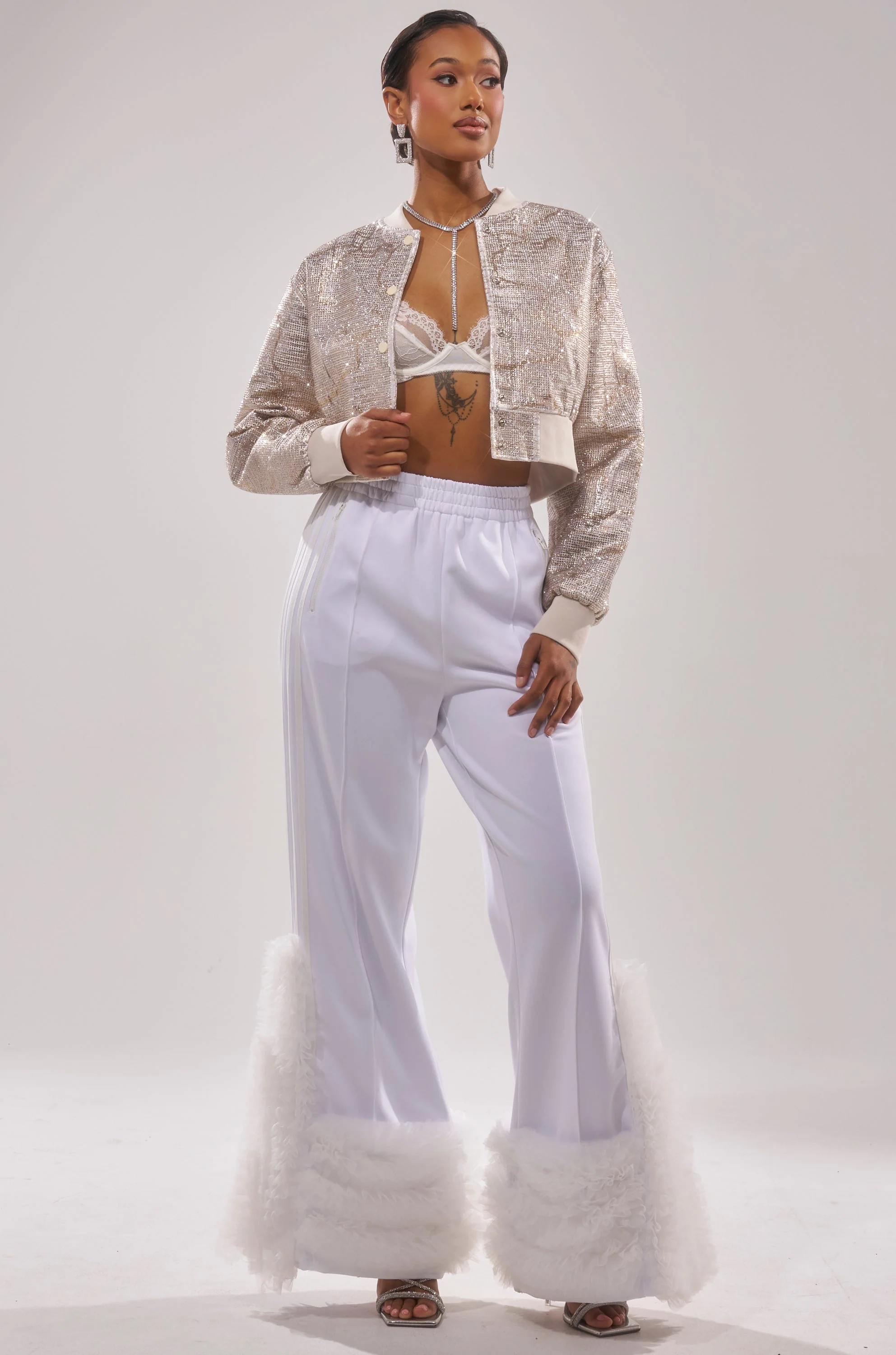 GOLDEN HOUR EMBELLISHED BROCADE BOMBER - Image 4
