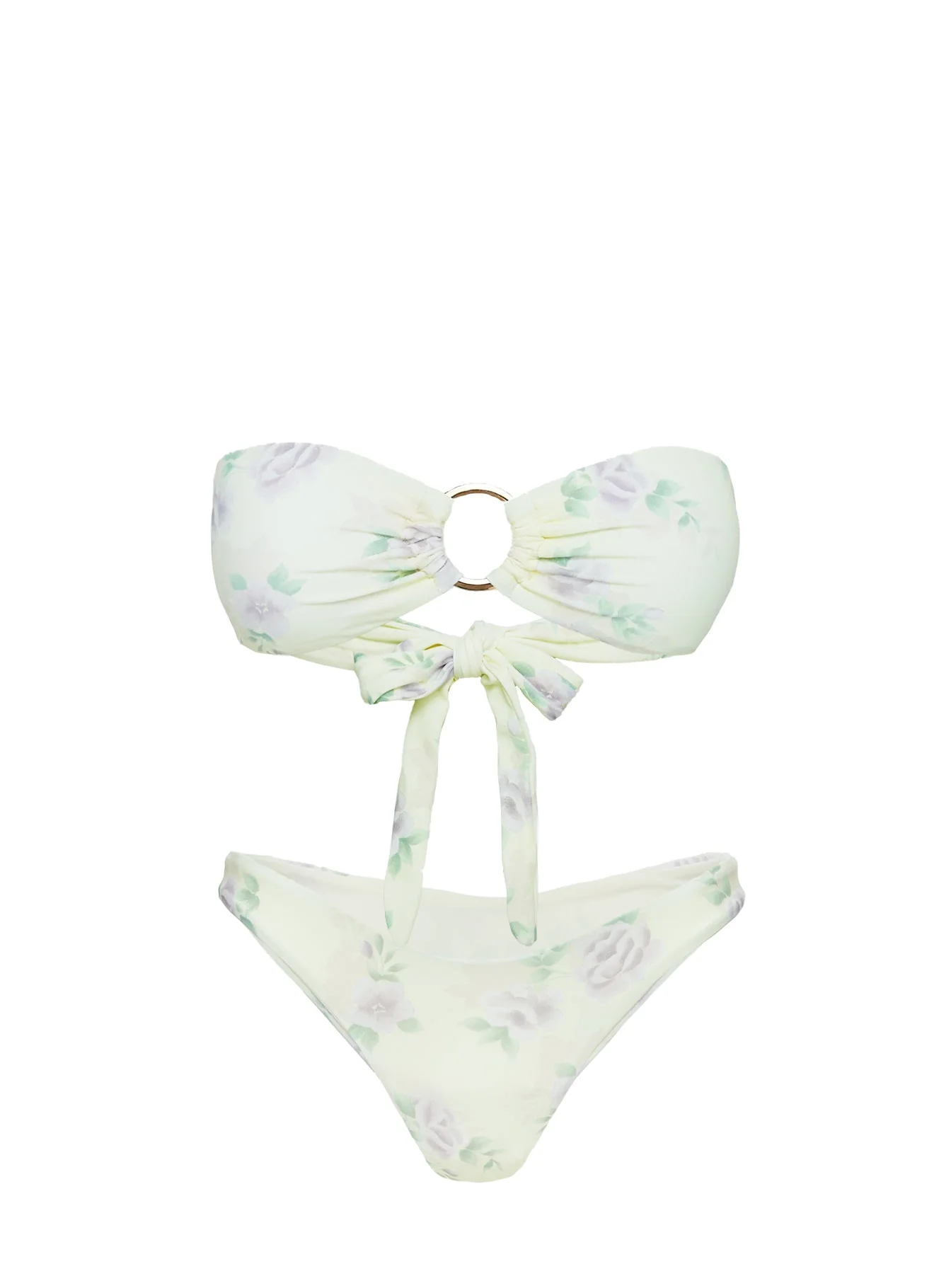 Gonzalez High Cut Bikini Bottoms Yellow / Purple Floral - Image 5