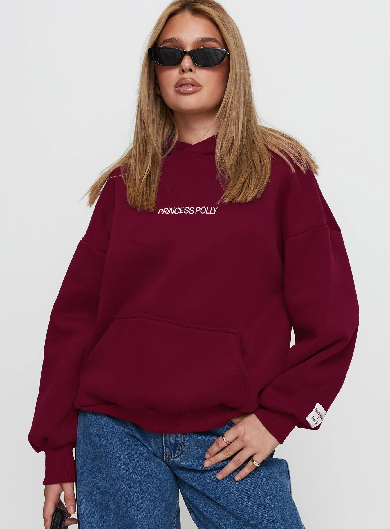 Princess Polly x Butterfly Foundation Charity Merch Hoody Wine - Image 2