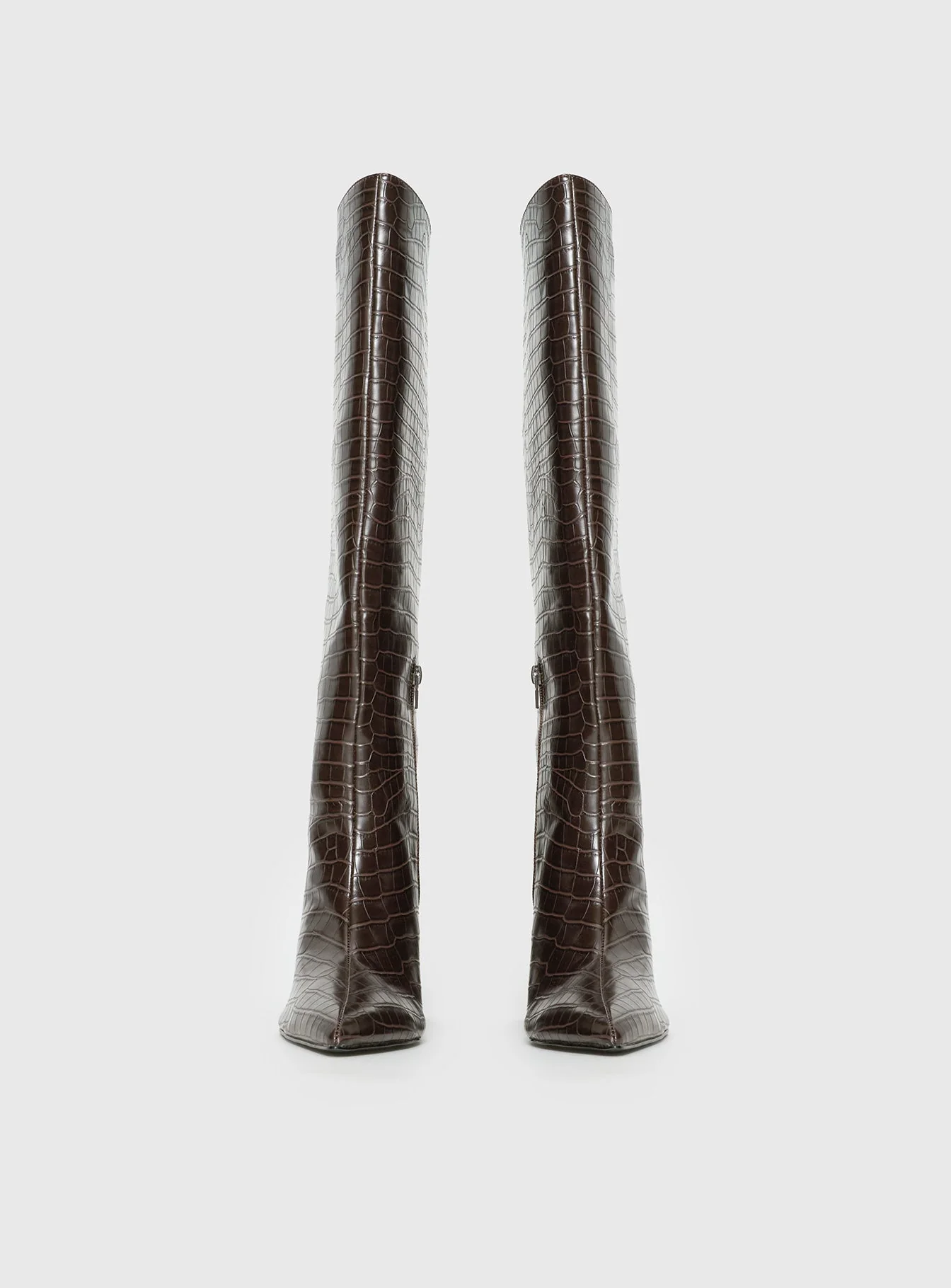 Good Judgement Knee High Boots Chocolate - Image 4