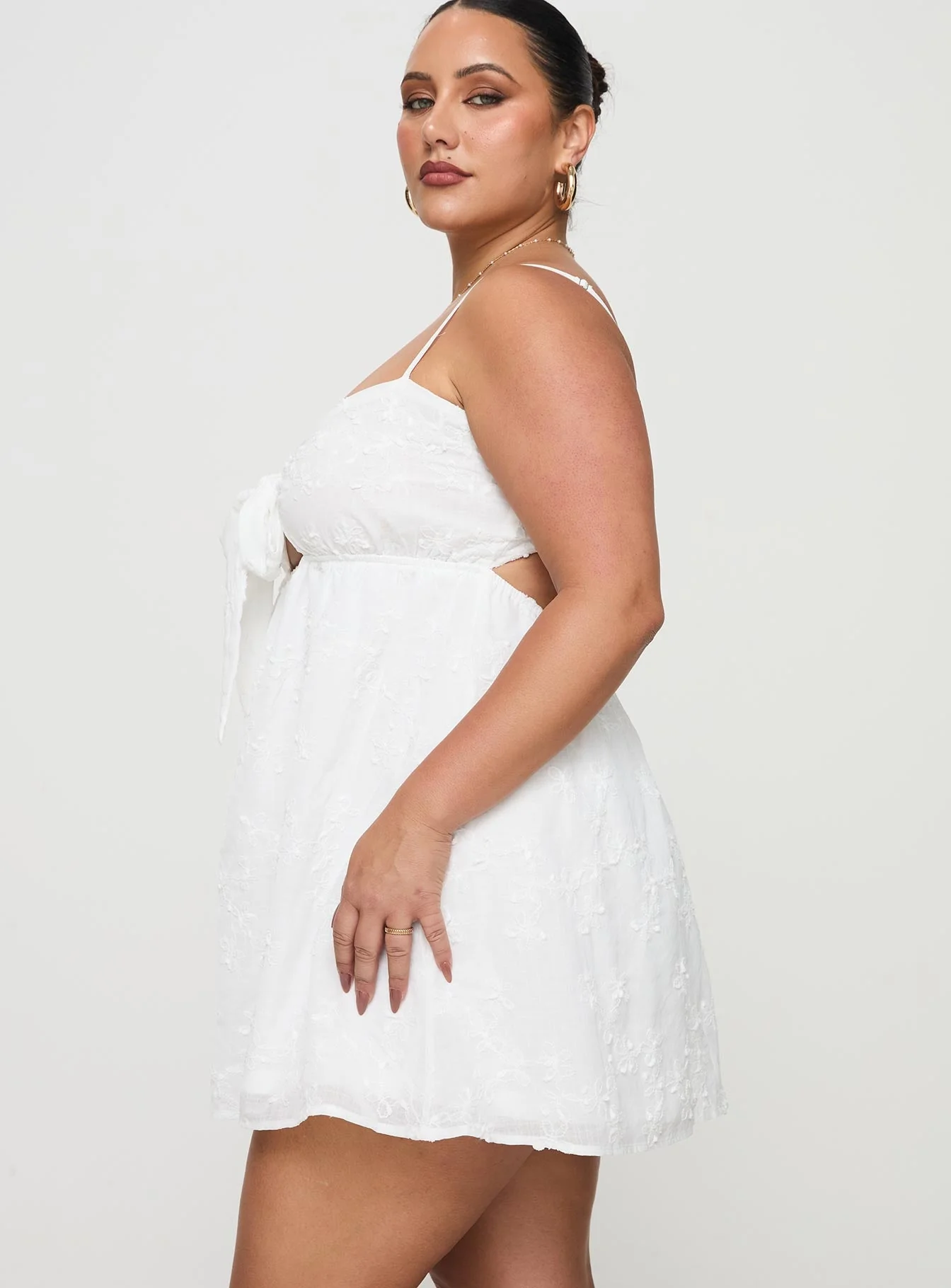 Granno Mini Dress White Curve - Image 4