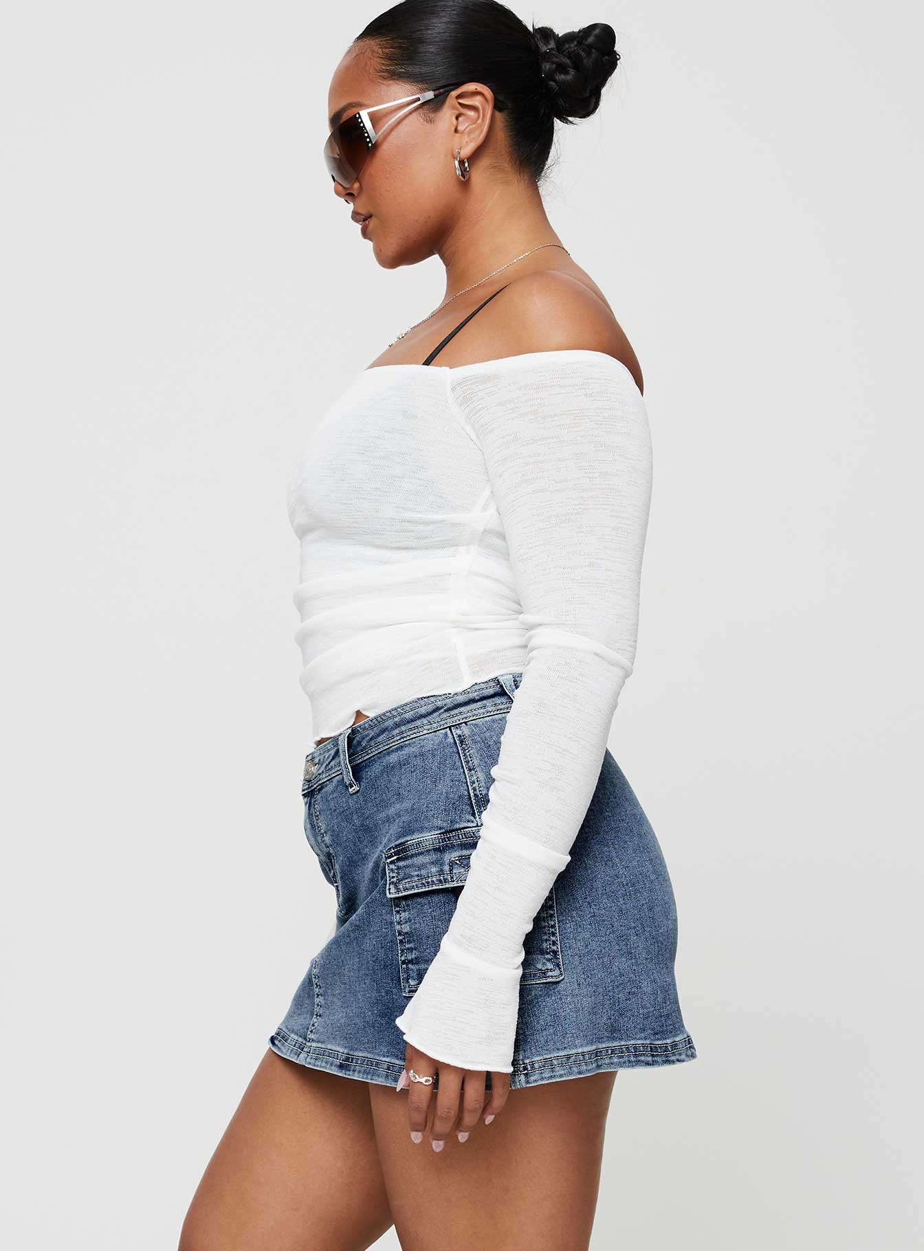 Grishea Low Rise Denim Skirt - Image 10