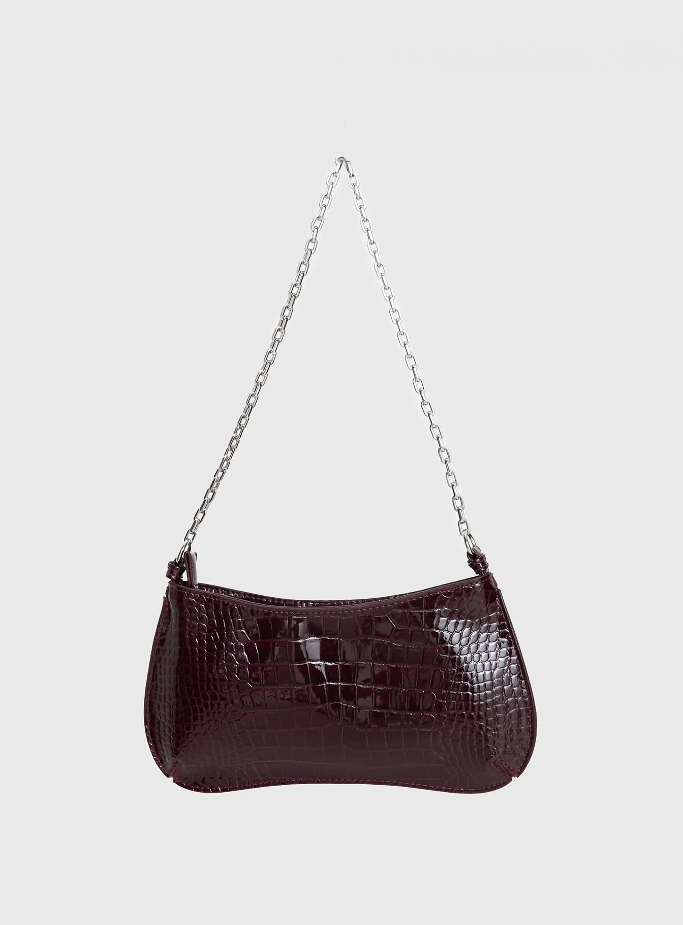 Gwynne Faux Leather Shoulder Bag Cherry Lacquer - Image 4