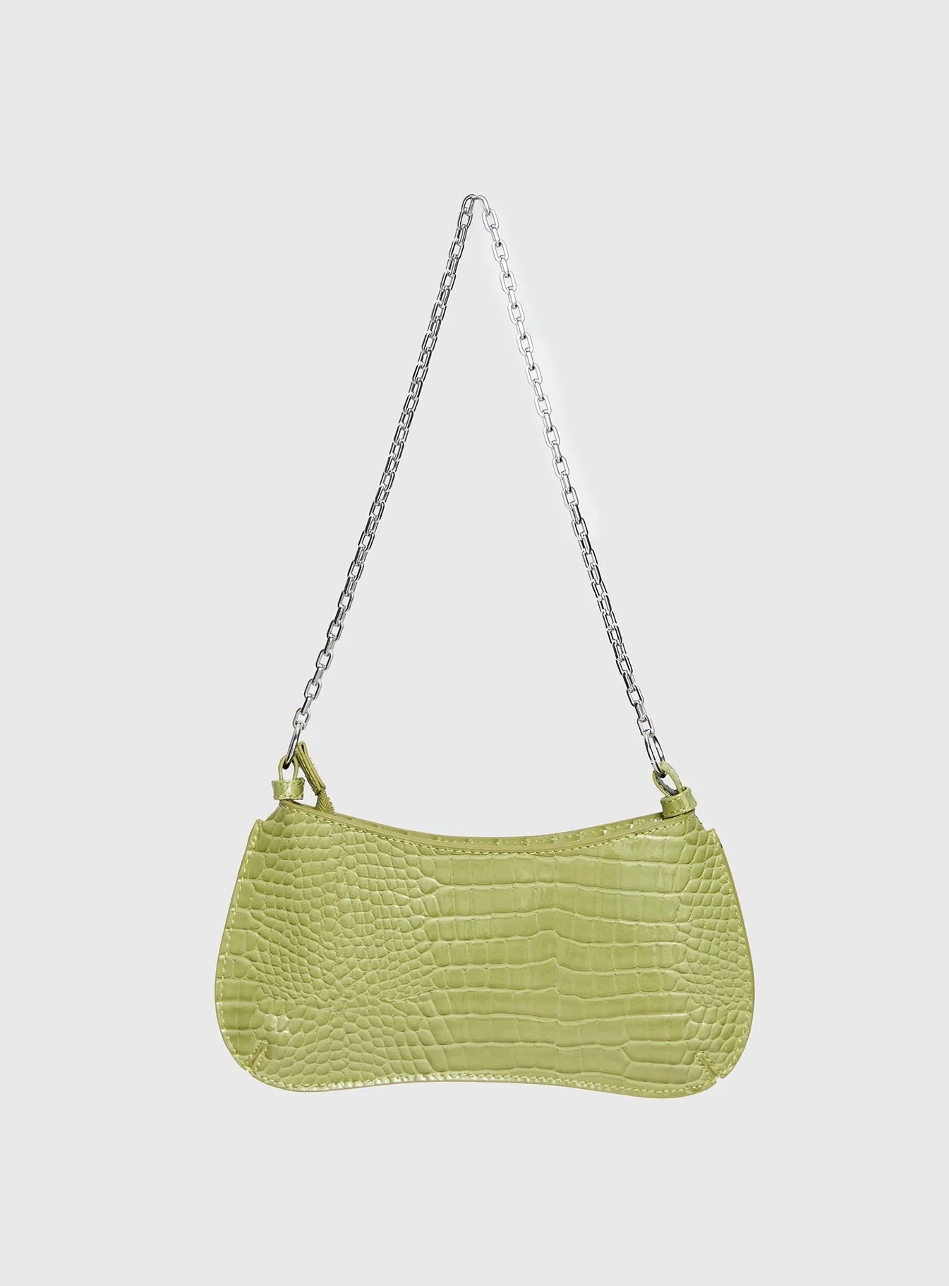 Gwynne Faux Leather Shoulder Bag Green - Image 2