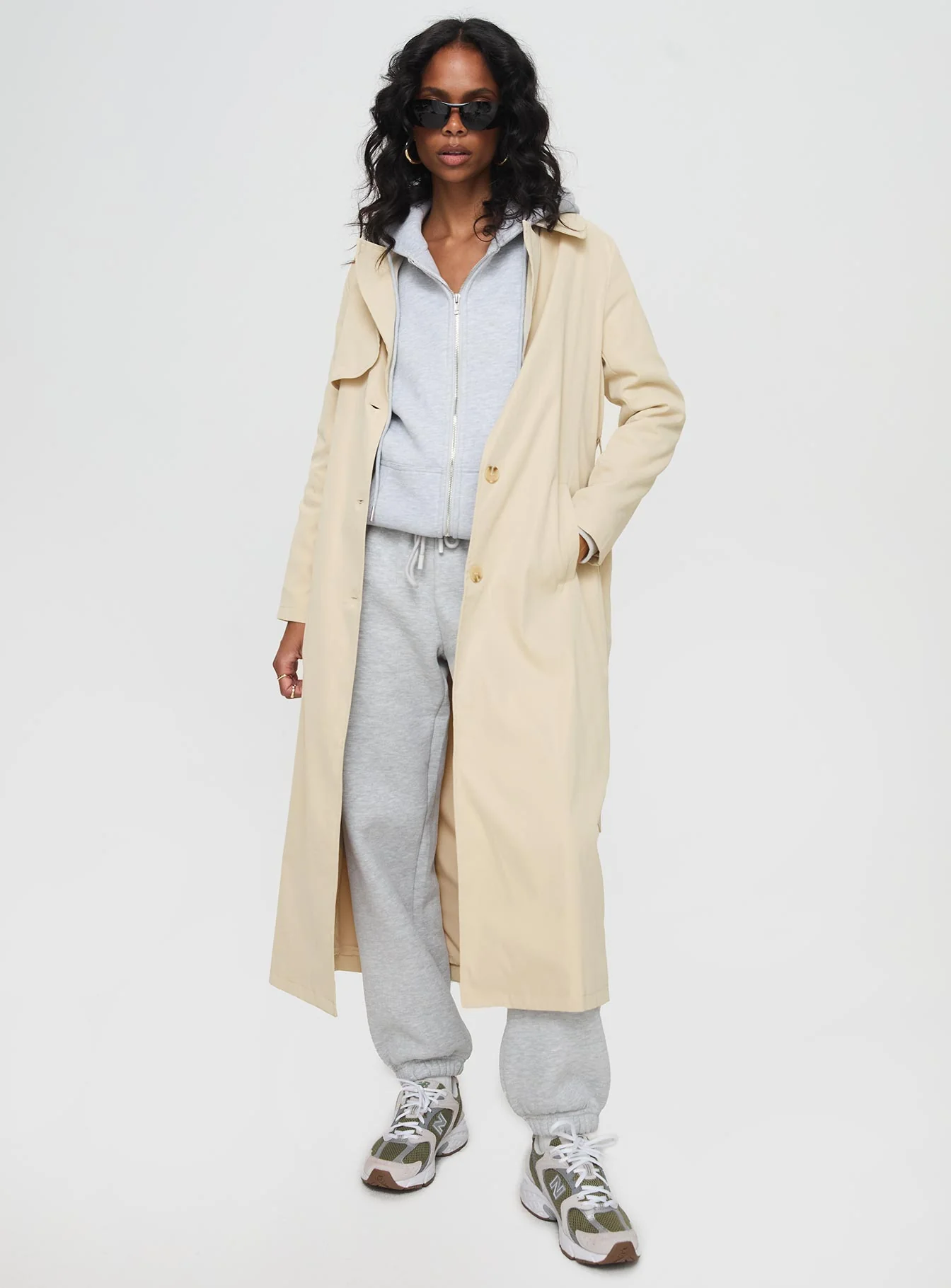 Haili Trench Coat Beige - Image 2